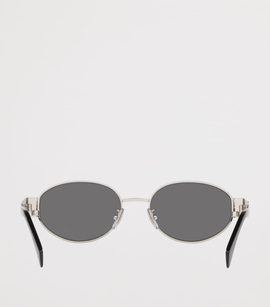 Celine Metal Triomphe Oval Sunglasses Image 4