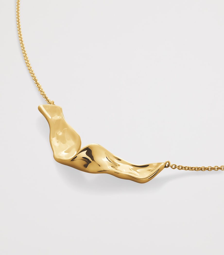 Gold Vermeil Wave Necklace 18K GOLD VERMEIL Image 3