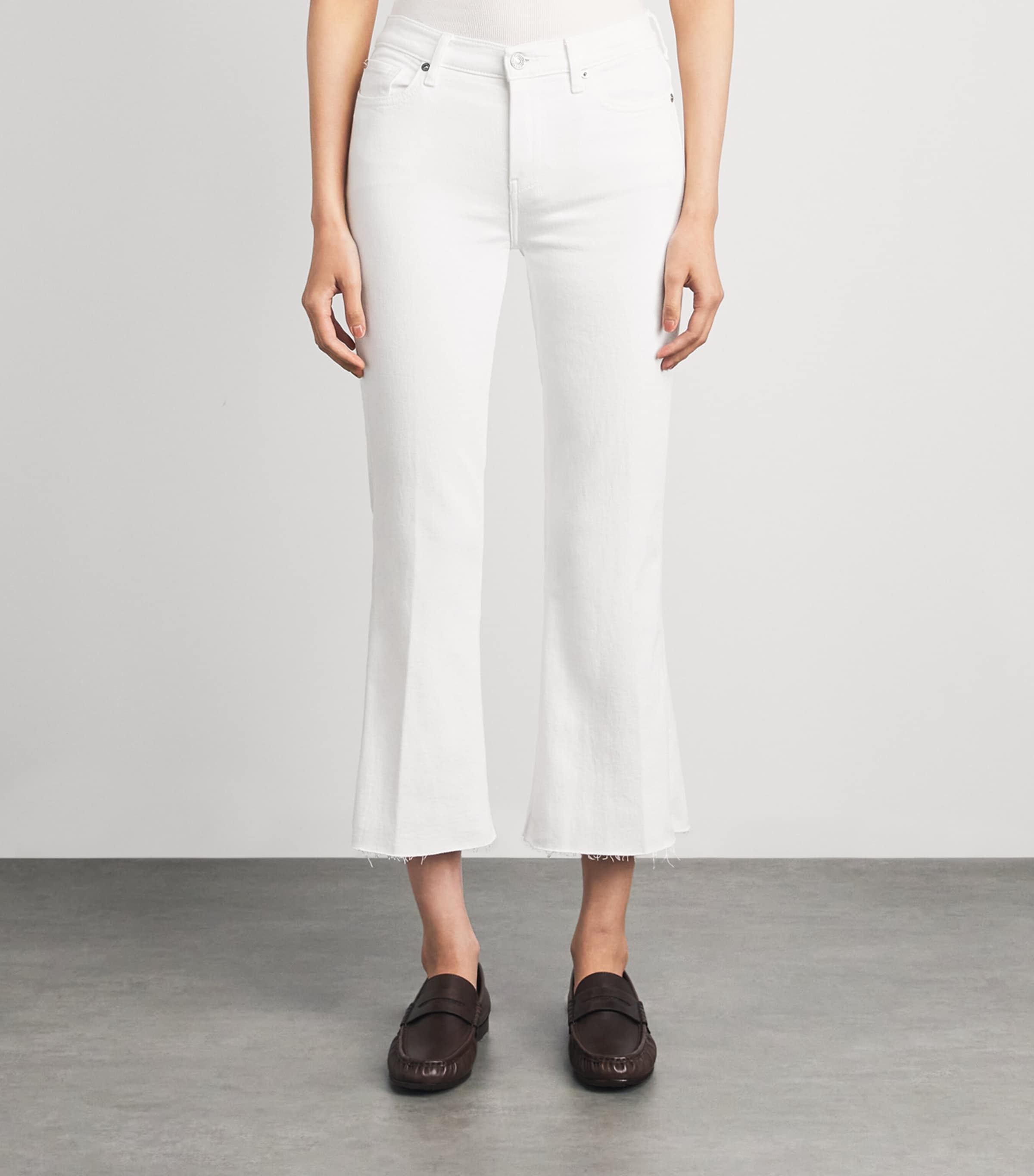 7 For All Mankind Womens Dojo Cropped Jeans Soleil Image 4