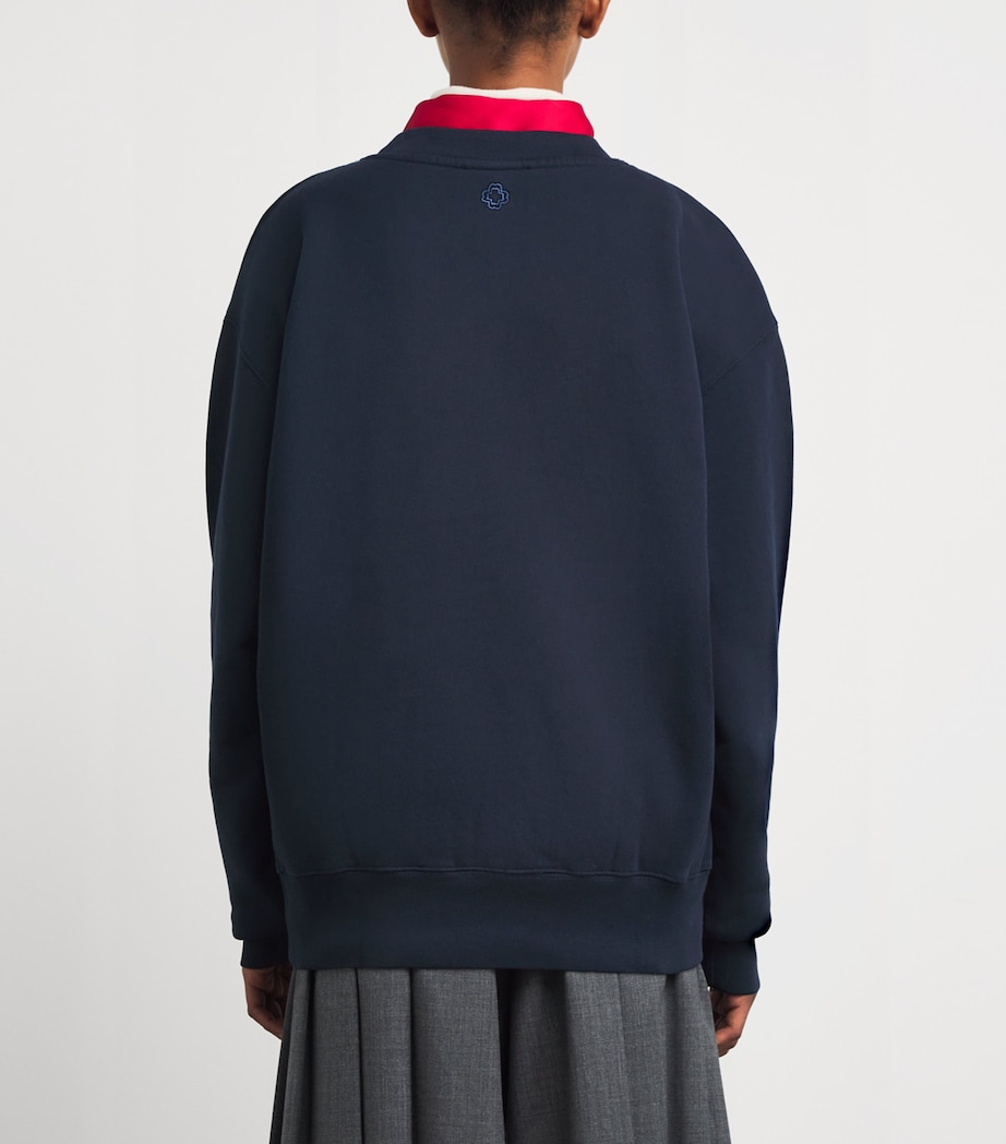 Cotton Paris Graphic Sweatshirt NAVY Image 4