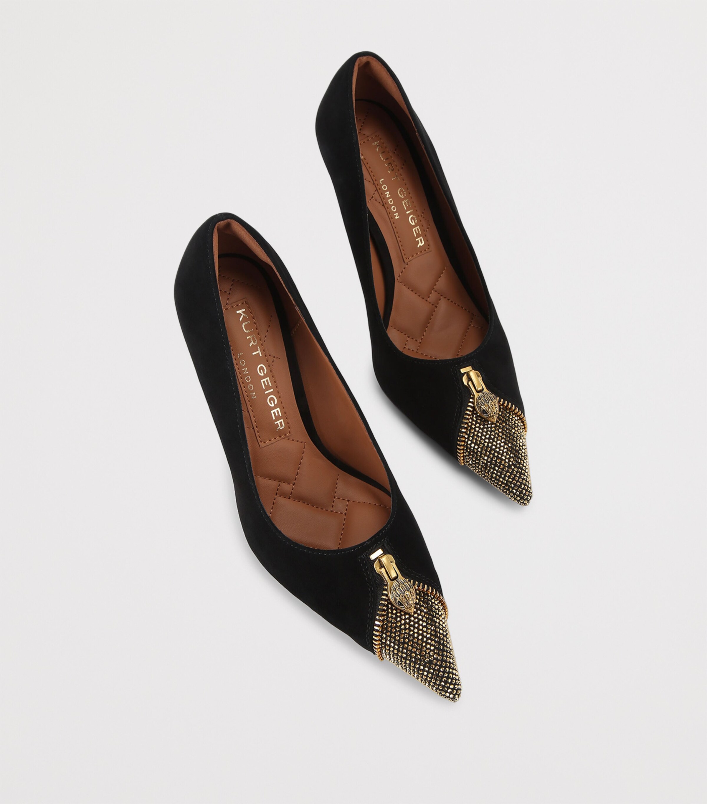 Kurt Geiger London Suede Zip Pumps Black/comb Image 4