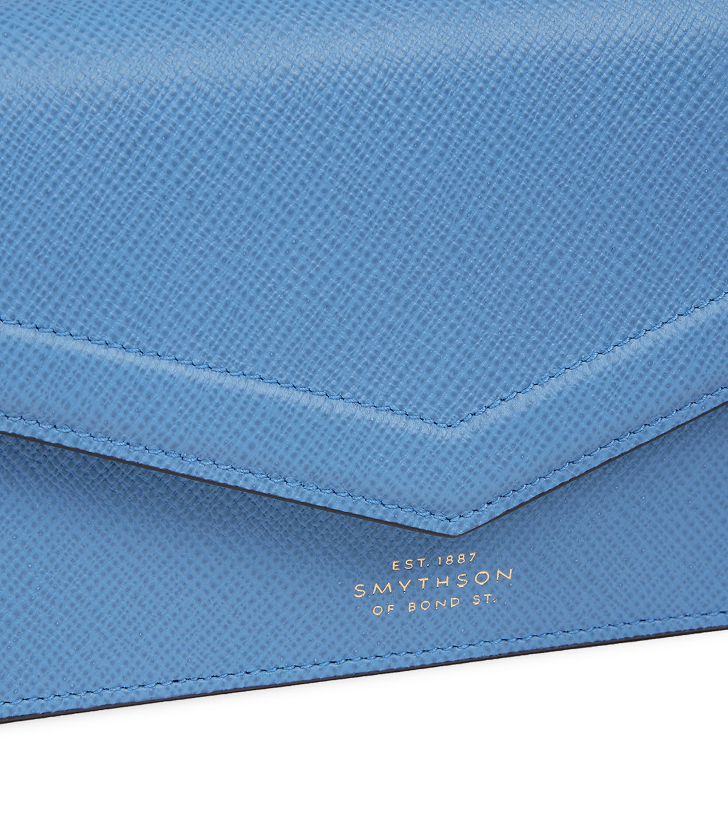 Panama Leather Envelope Cross-Body Bag NILE BLUE Image 5