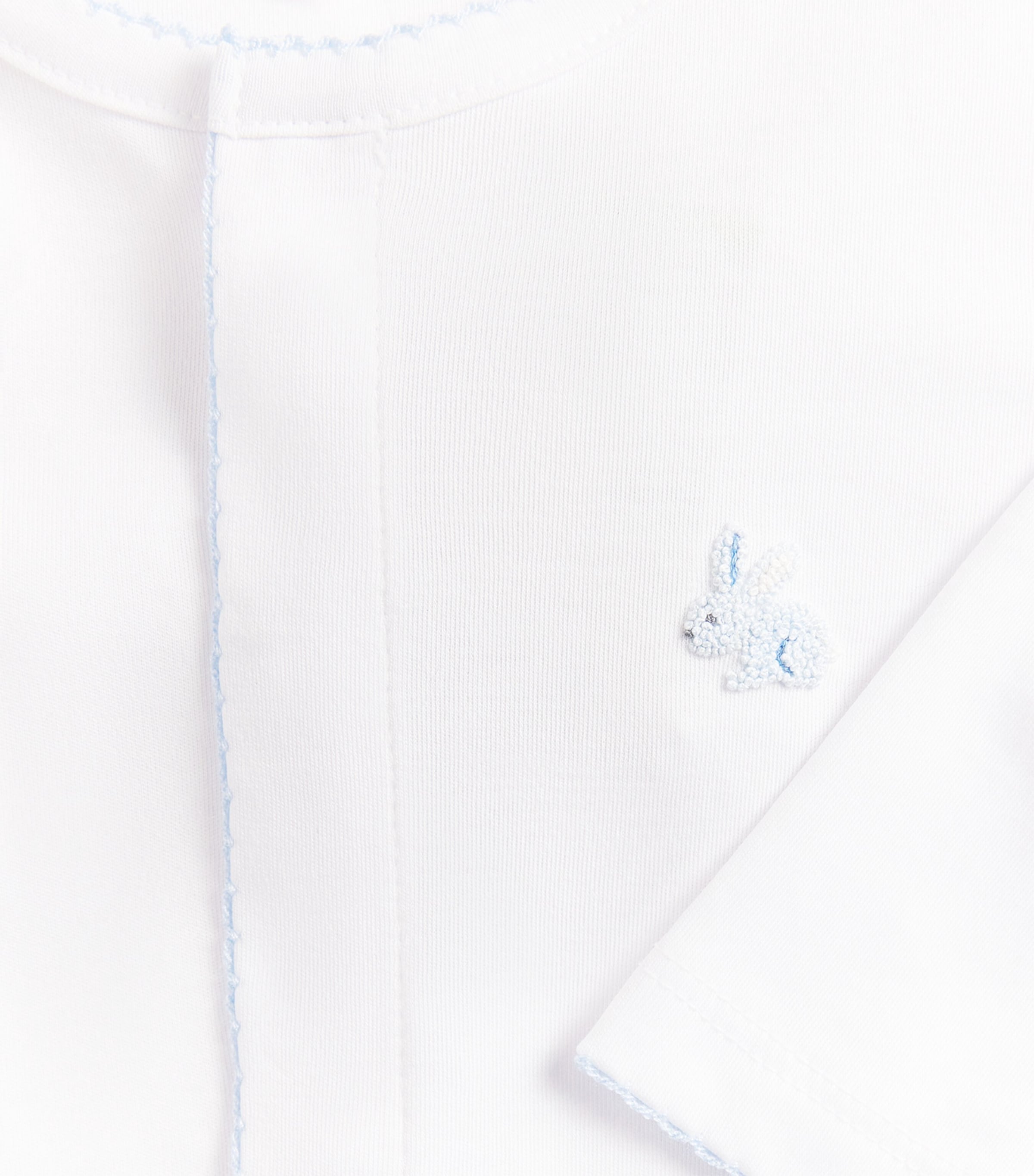 Pima Cotton Bunny All-In-One (Newborn - 9 Months) K191WHITE/LT BLUE Image 3