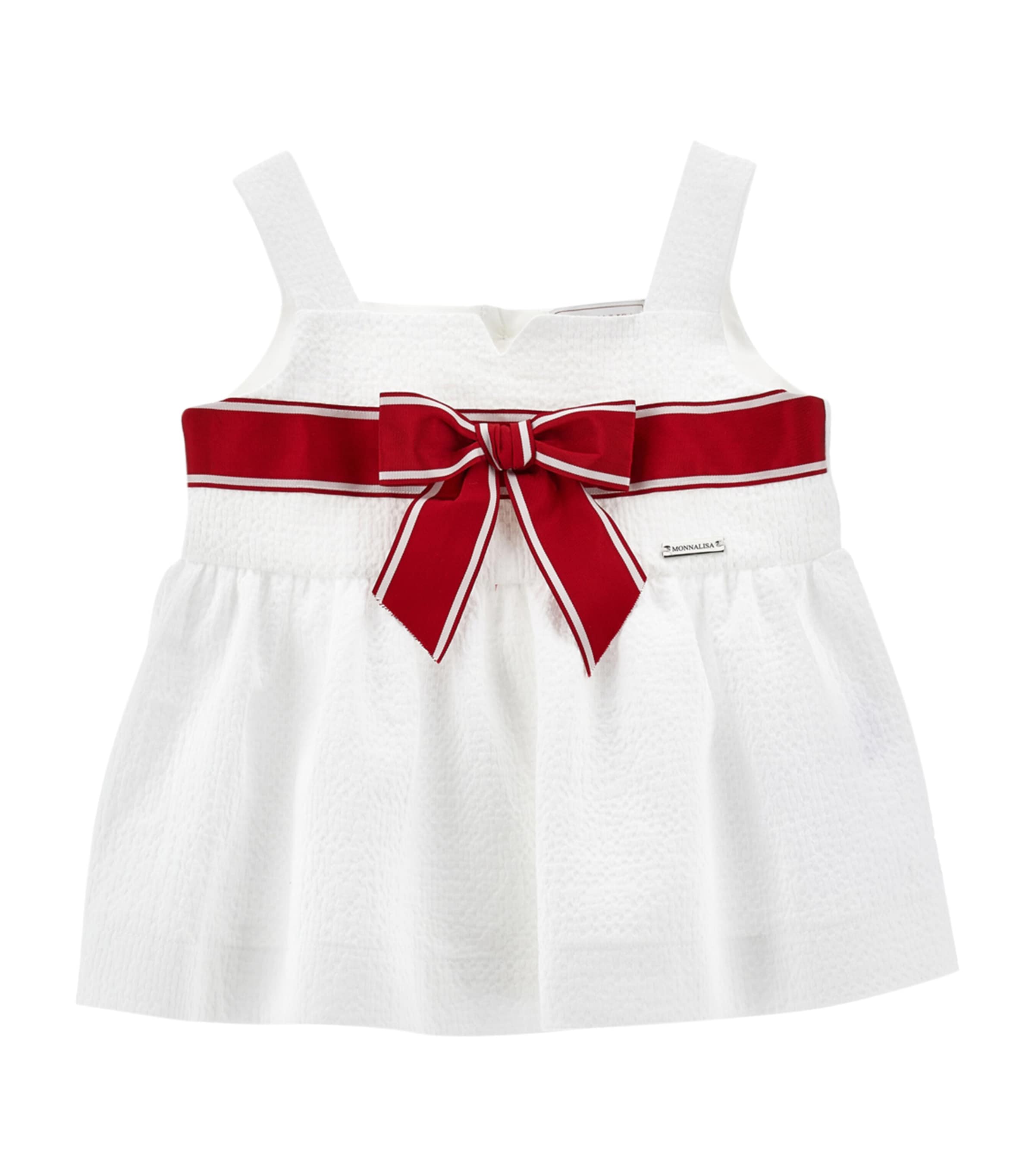 Monnalisa Seersucker-top Mit Maxi-schleife