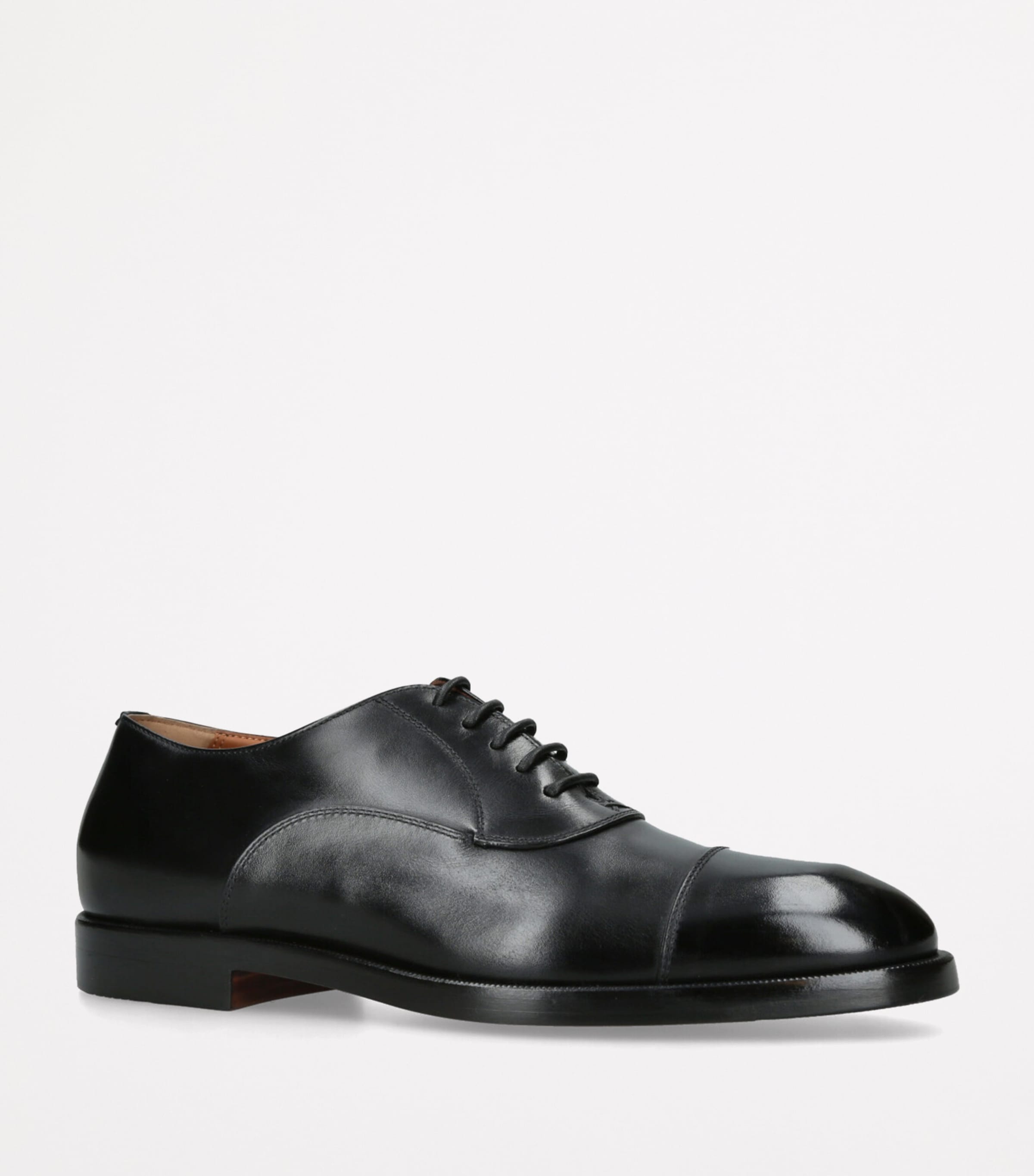 Leather Torino Oxford Shoes BLACK Image 3