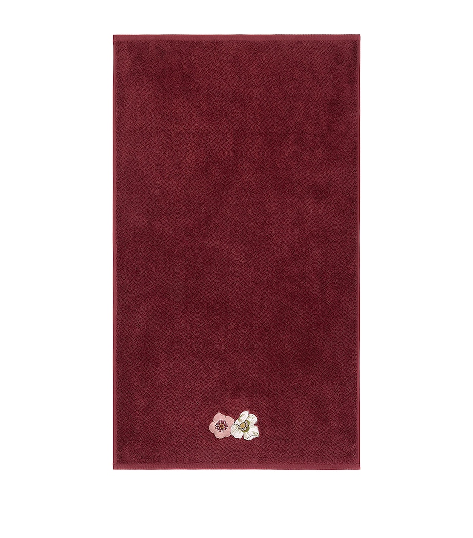 Corolles Guest Towel (45cm x 70cm) BURGANDY Image 2