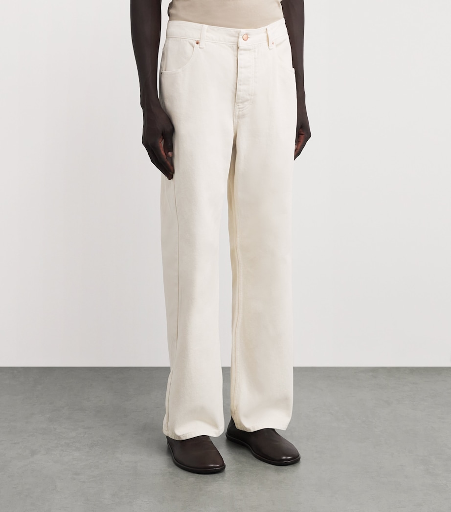 Curved Seam Jeans IVORY Image 3