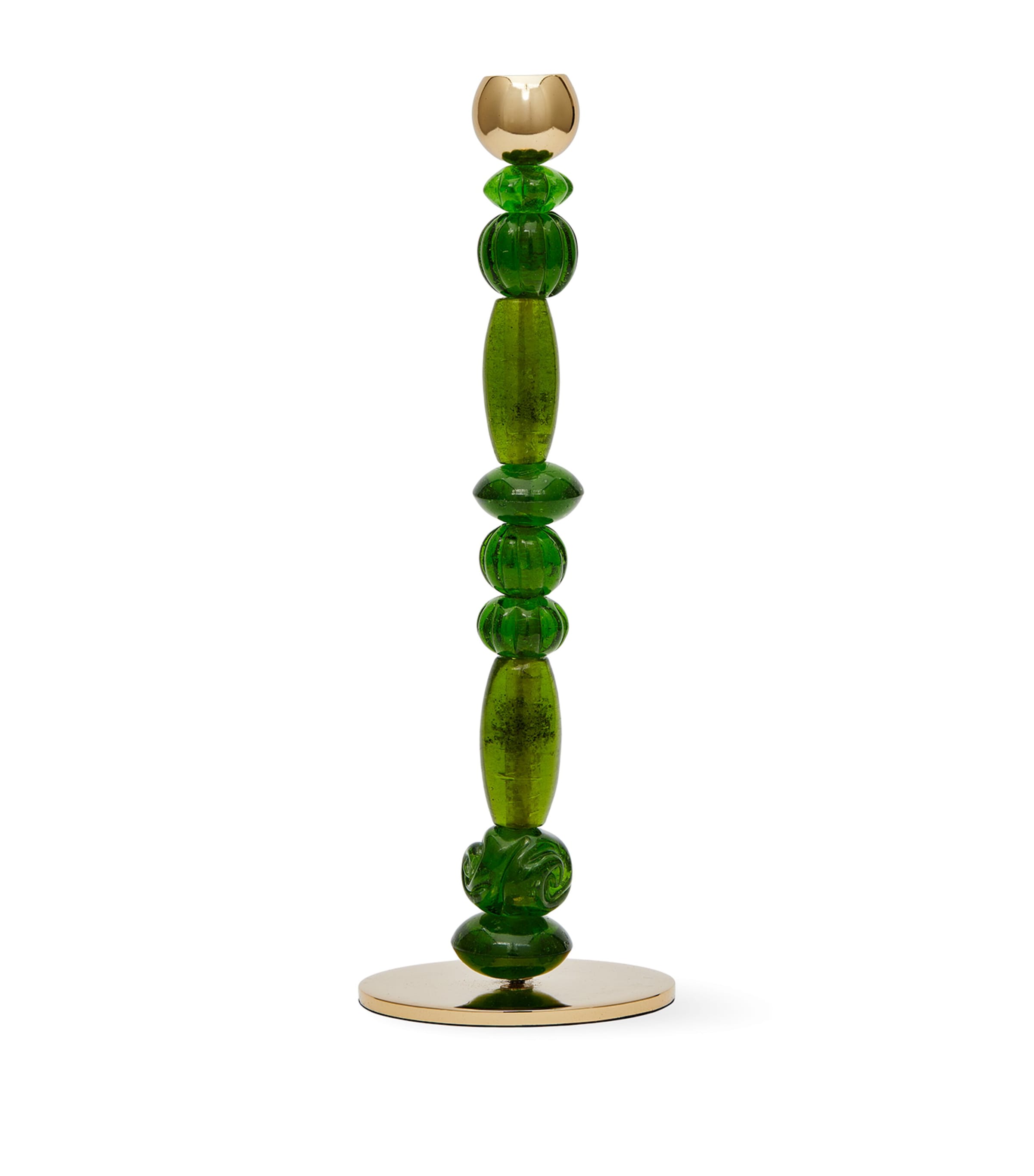 POLSPOTTEN Small Beads Candle Holder (34cm) Dark Green Image 3