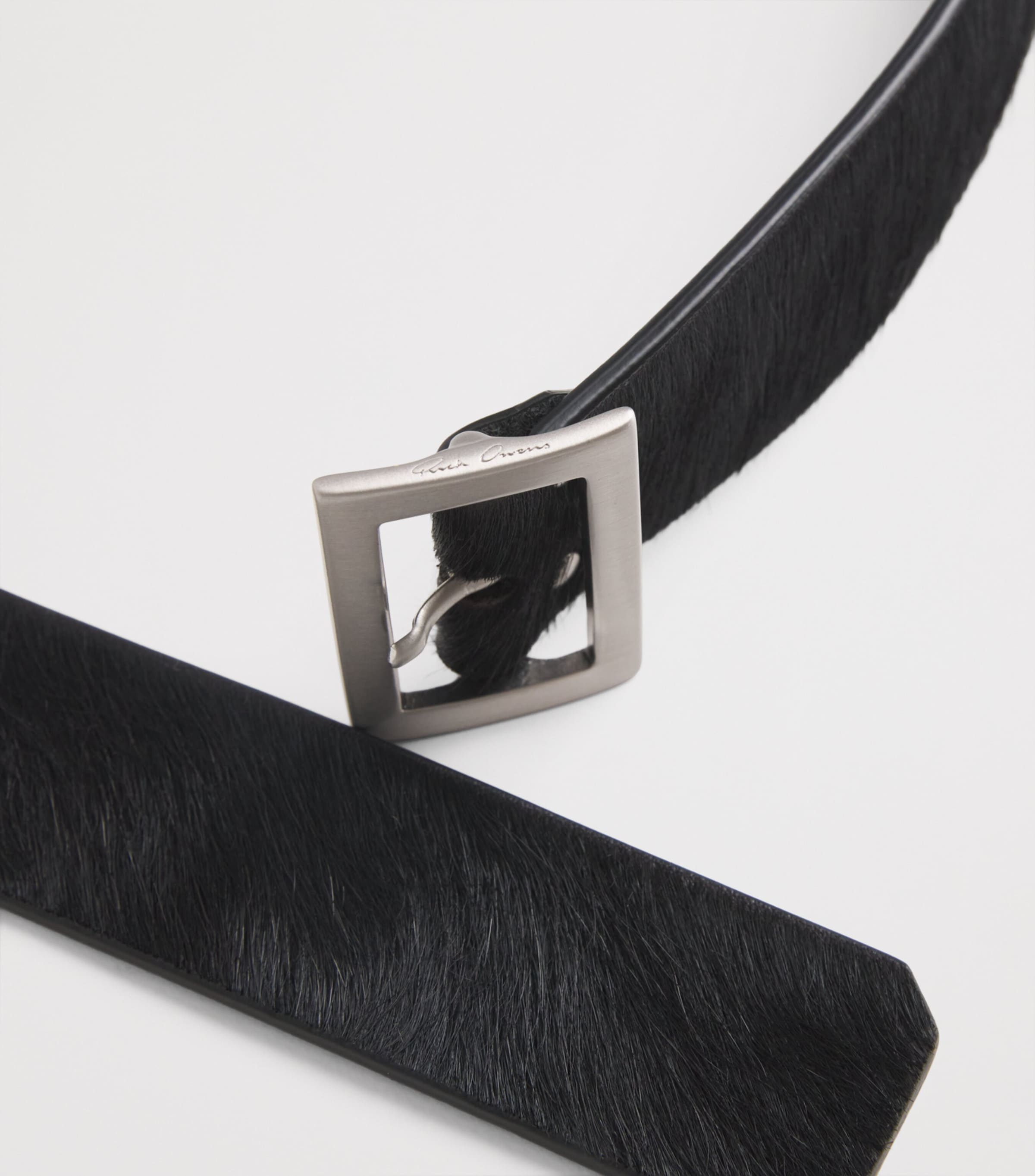 Rick Owens Cowhide Stooges Belt Black Image 5