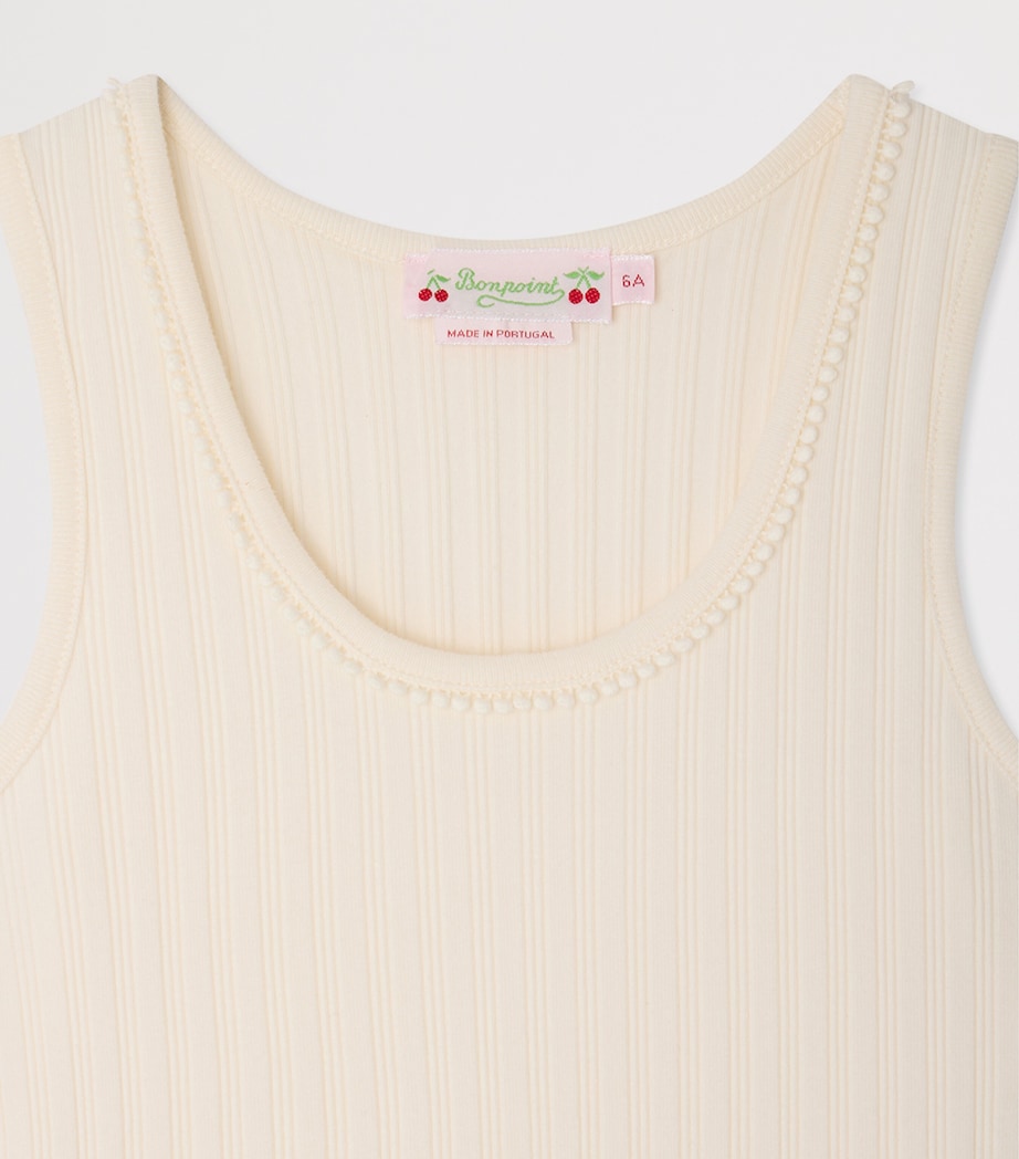 Bonpoint Cotton-Blend Edina Tank Top (10-14 Years) Blanc Lait Image 3