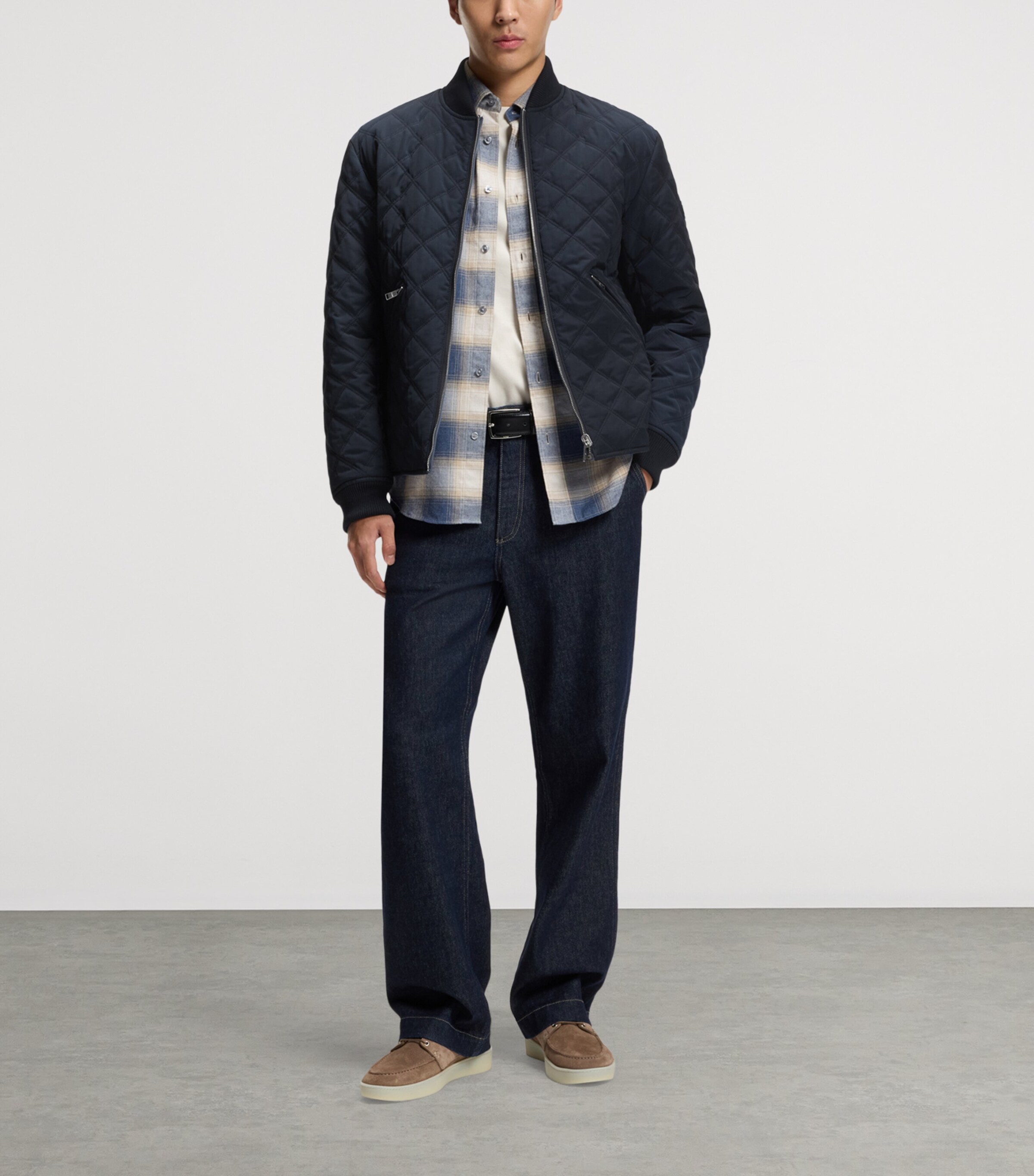 BOSS Mens Water-Repellent Quilted Jacket Image 4