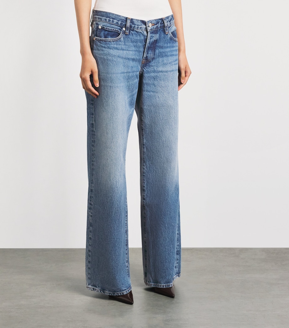 FRAME Womens The Gray Wide Leg Jeans Rapture Image 4