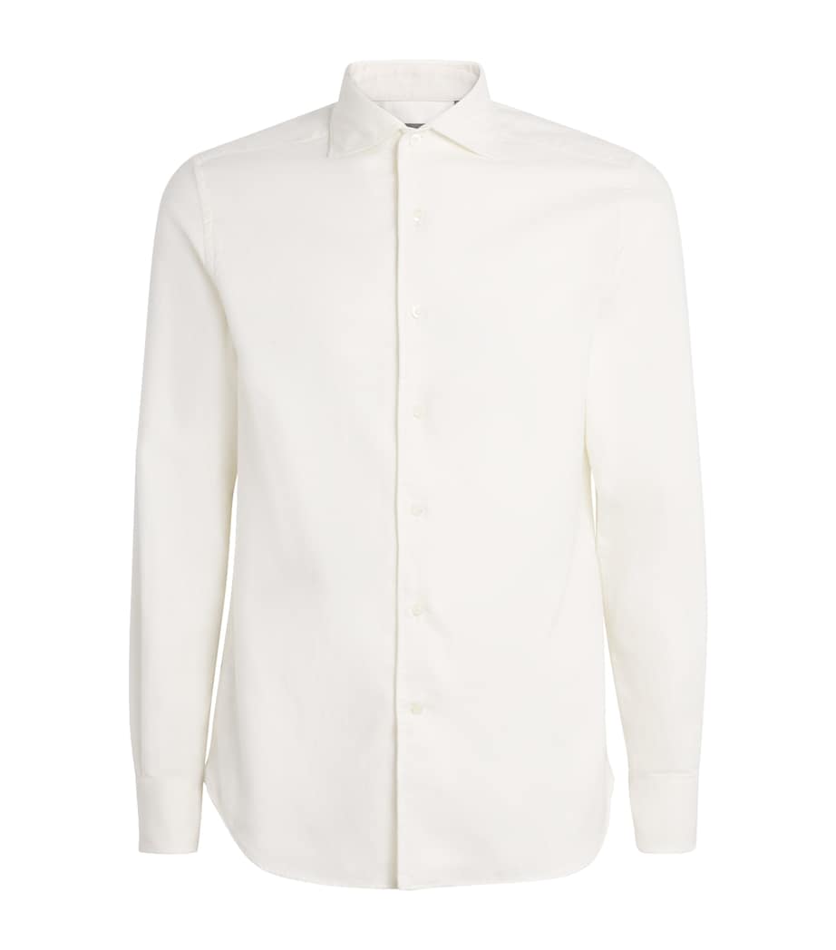 Cotton-Cashmere Shirt 028 OPTICAL WHITE Image 1