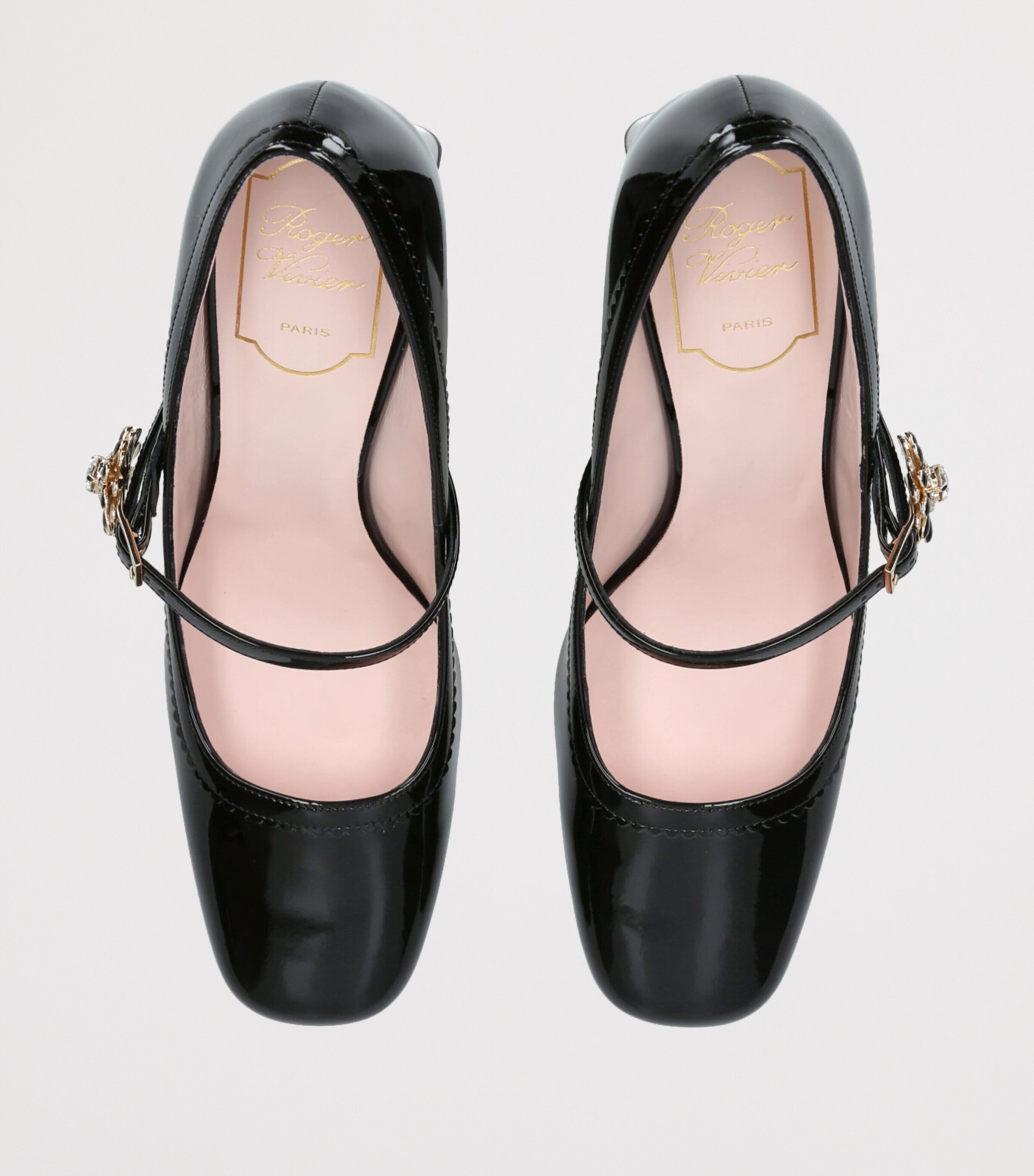 Roger Vivier Leather Tres Vivier Mary Jane Pumps 85 Black Image 4