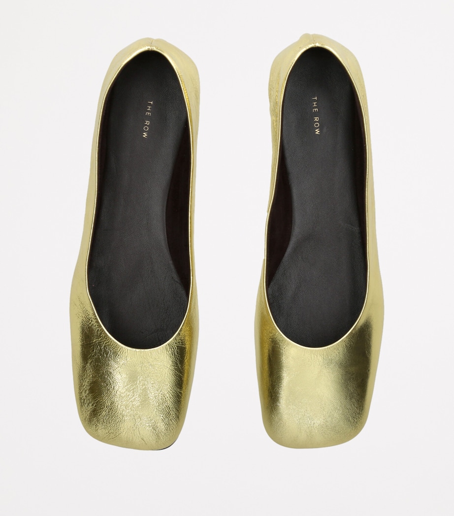 Square Ballet Flats GOLD Image 4