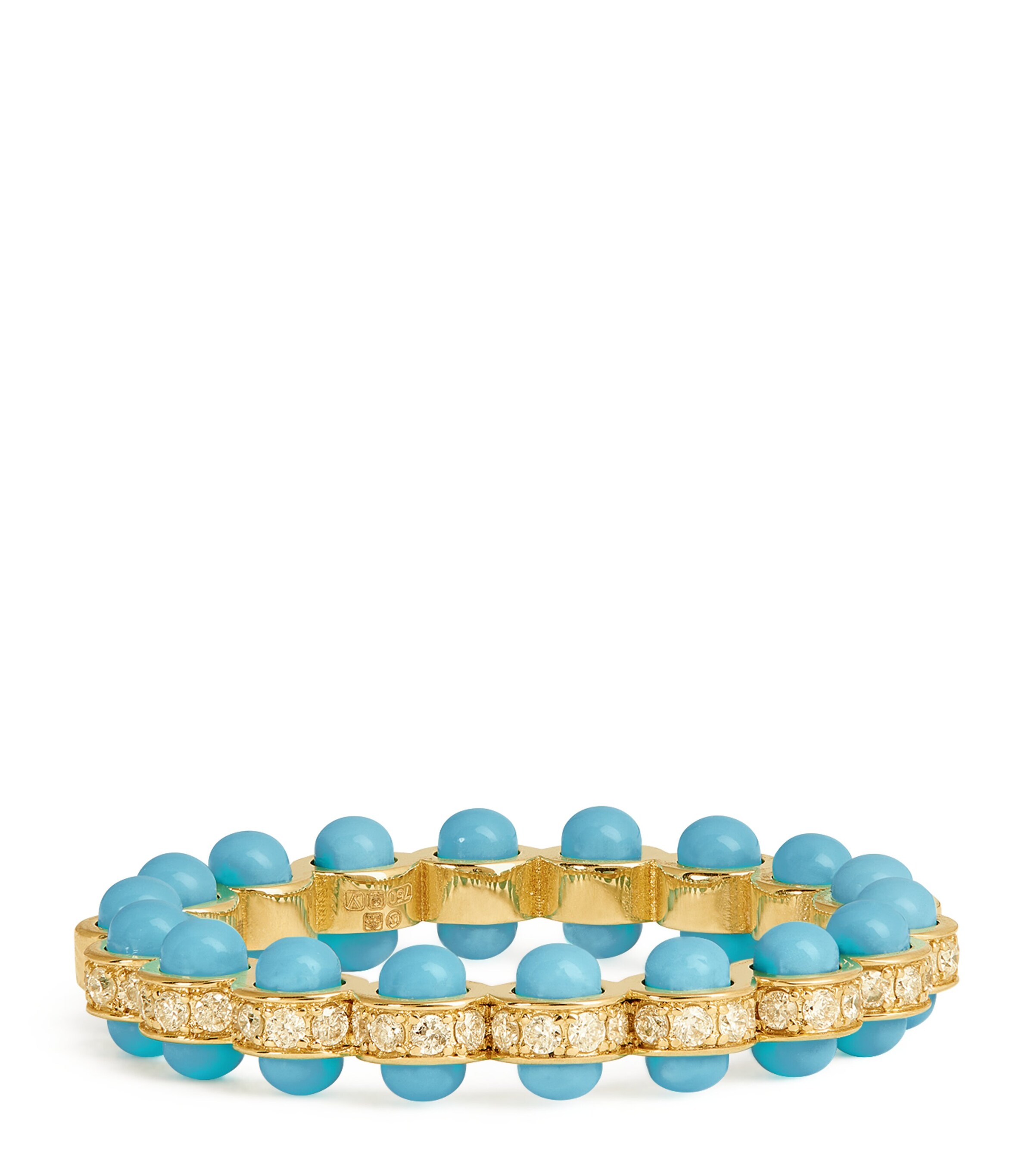 L'ATELIER NAWBAR Yellow Gold, Diamond and Enamel The Cobalt Ring Yellow Gold Image 1