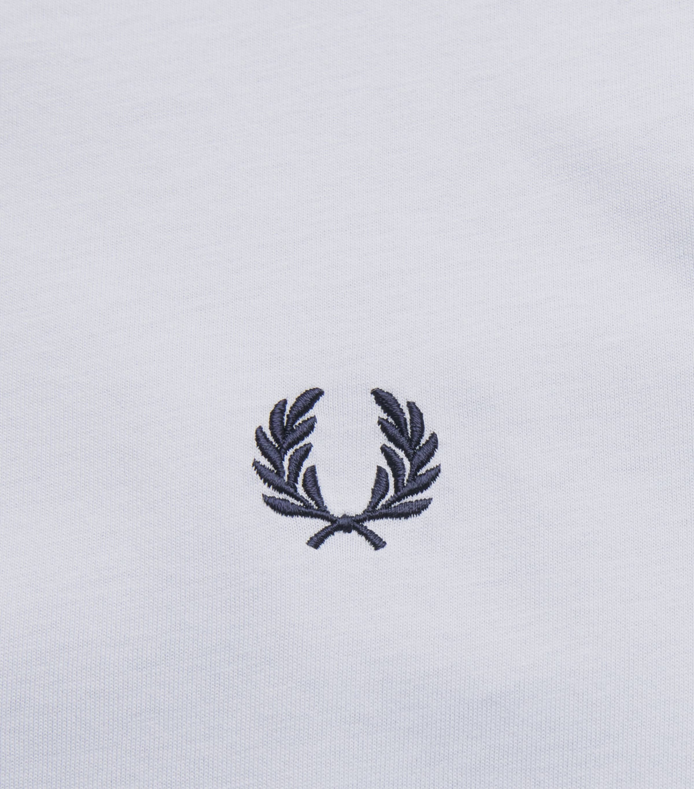 Fred Perry Mens Cotton Tape Ringer T-Shirt Dusky Blue Image 6