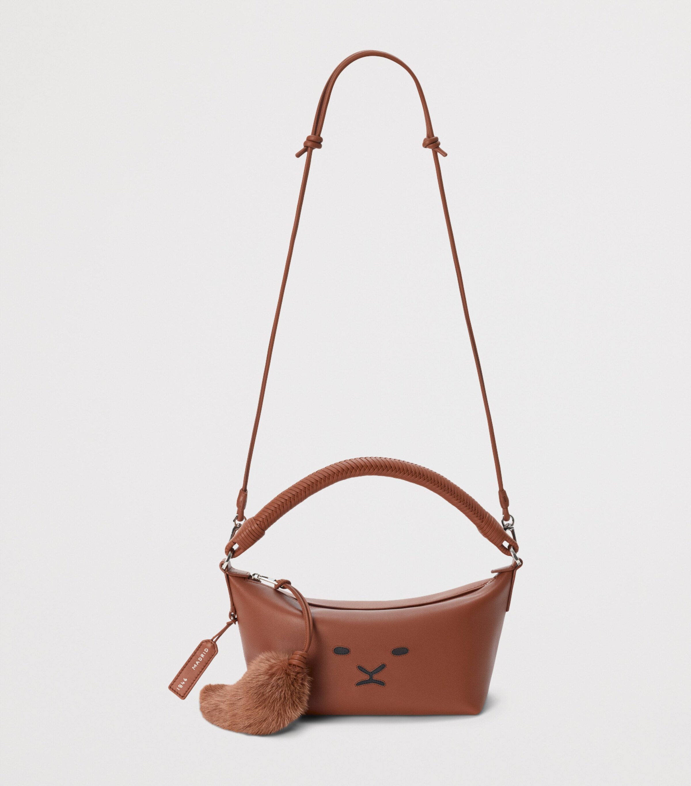 LOEWE Brown Leather Cala 180 Top-Handle Bag | Harrods UK