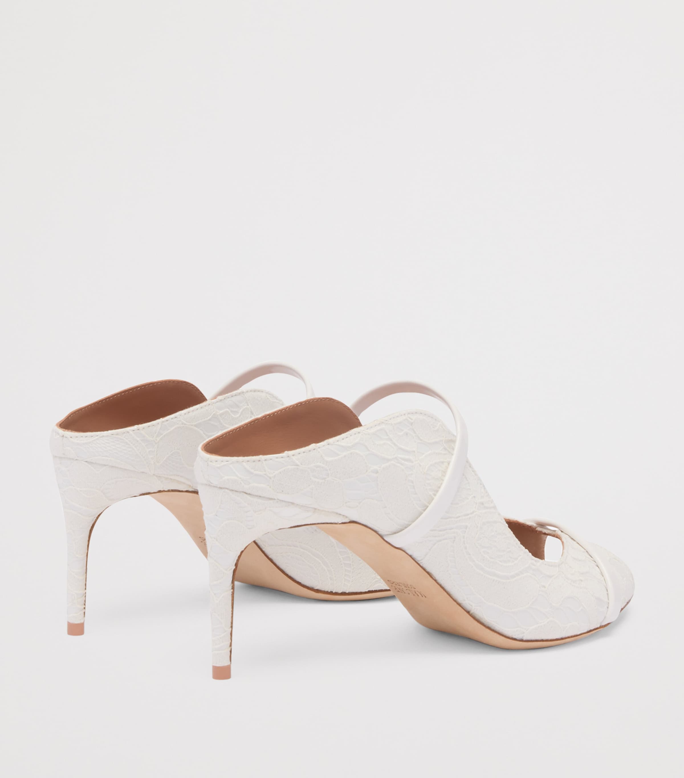 Lace Noah Heeled Sandals 70 WHITE Image 3