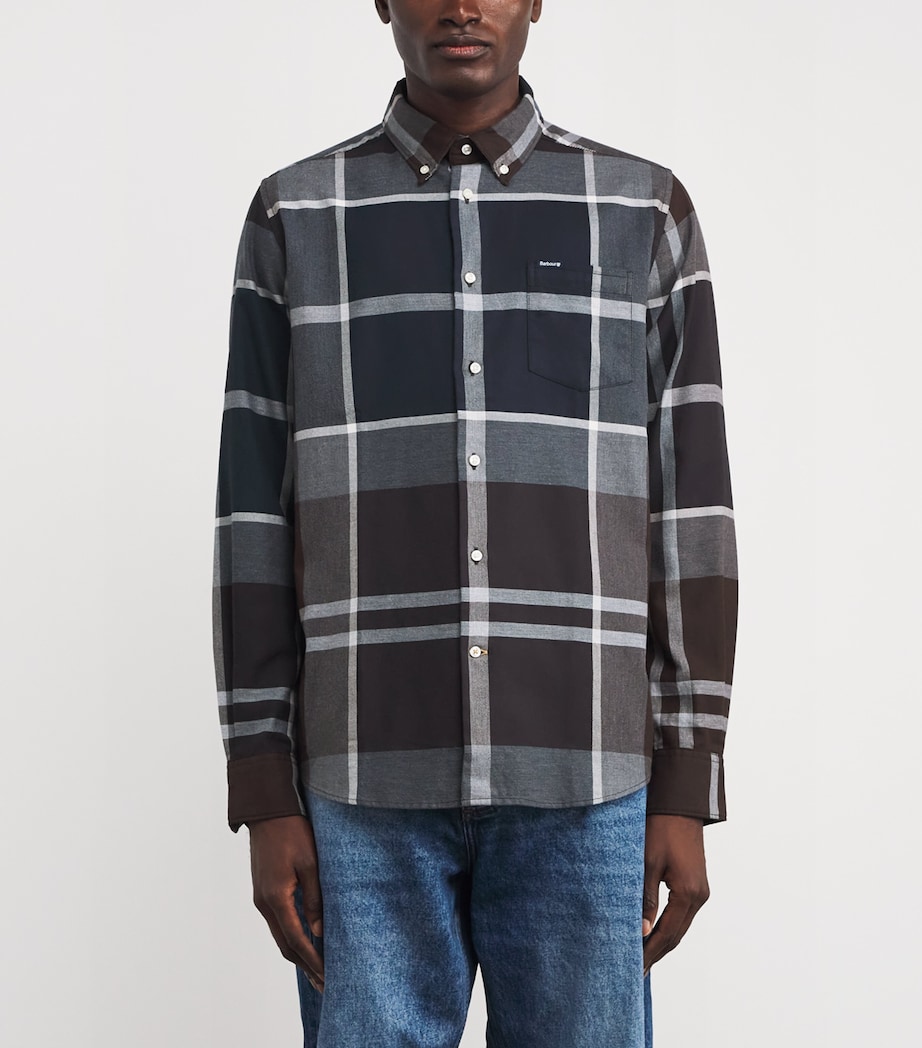 Cotton Tailored Dunoon Shirt MIDNIGHT OAK TARTAN Image 3