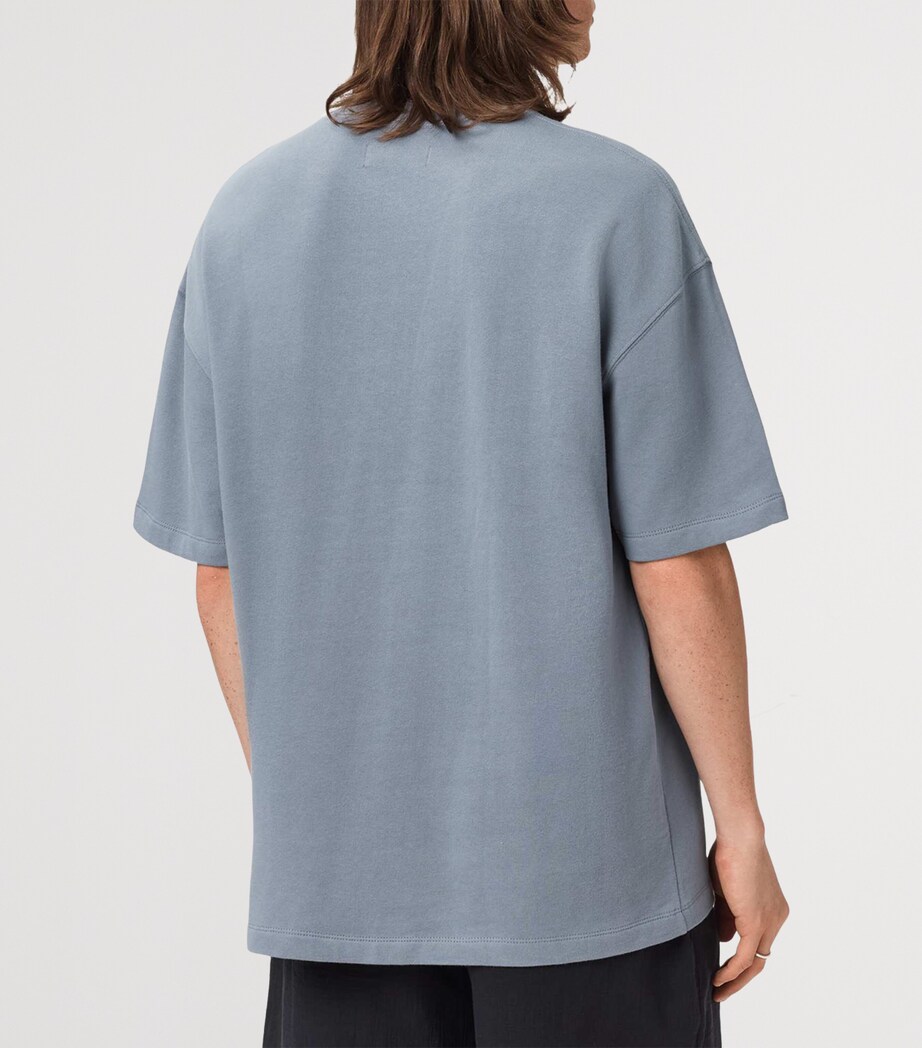 AllSaints Mens Organic Cotton Haven T-Shirt Maya Blue Image 4