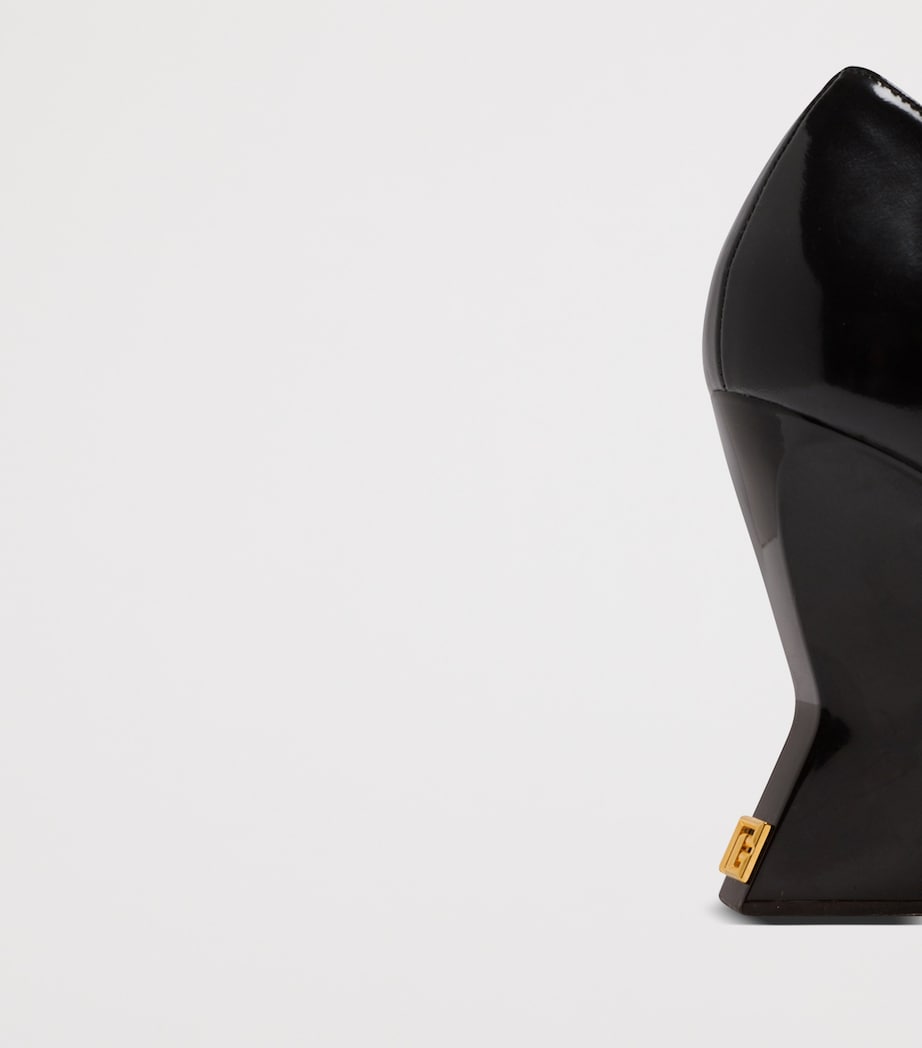 Patent Leather Wedged Pumps 95 0PA NOIR Image 6