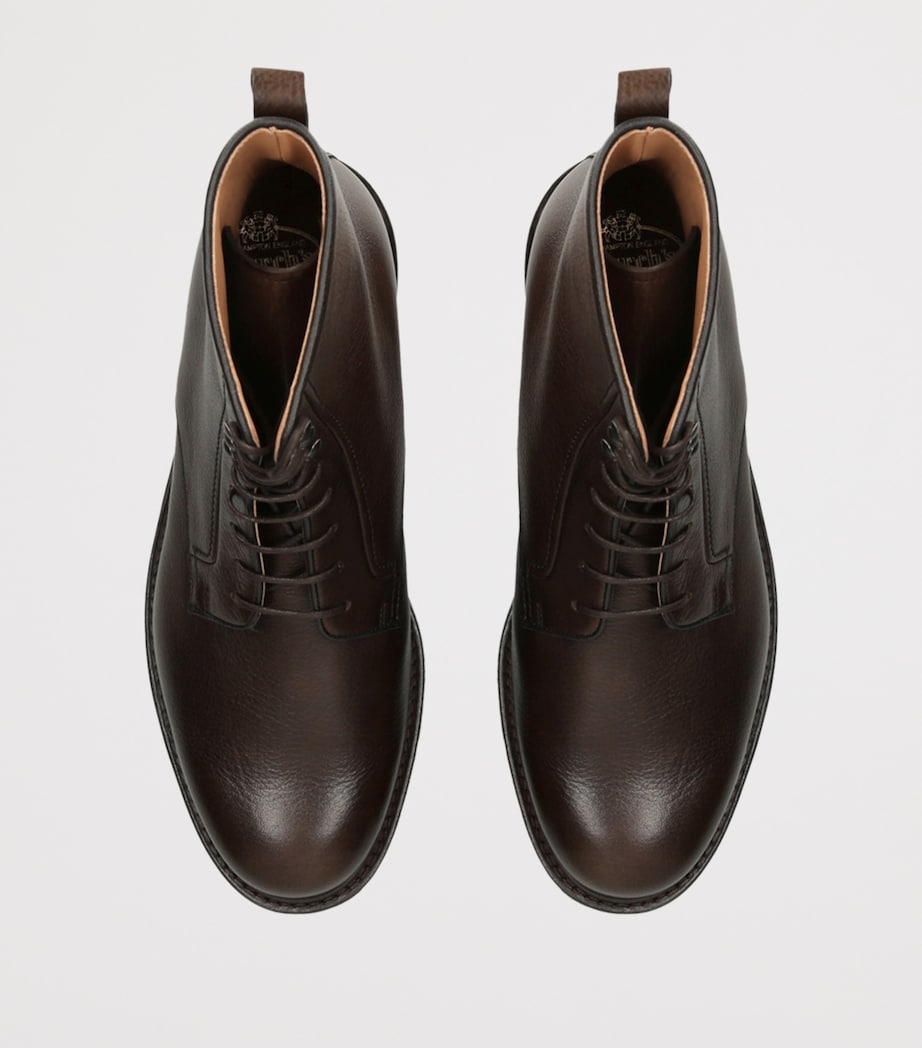Grained Leather Pulford Boots DARK BROWN Image 4