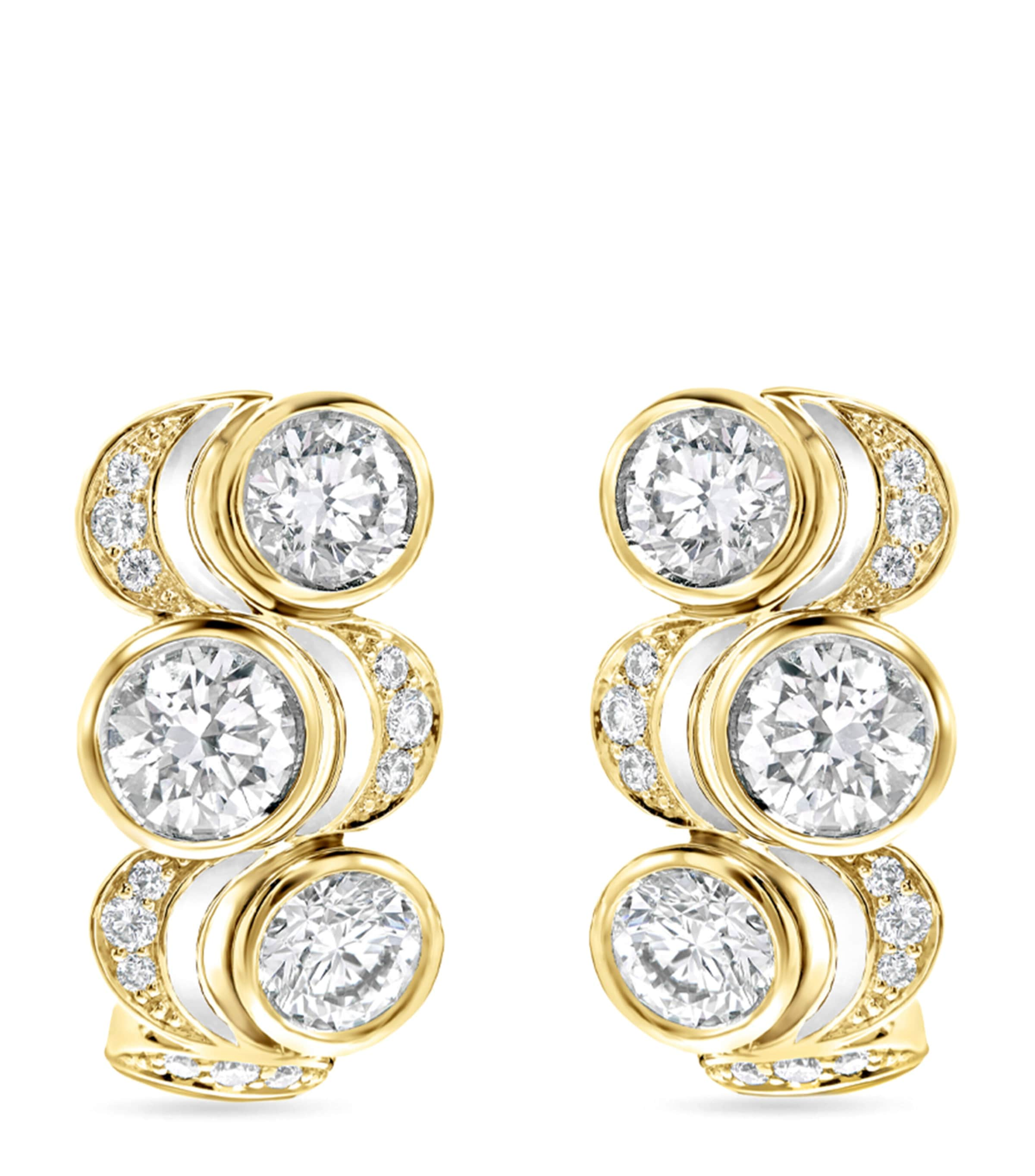 Boodles Yellow Gold And Diamond Over The Moon Earrings