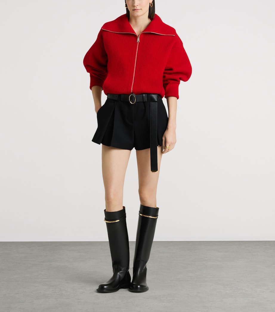 Givenchy Womens Wool-Blend Zip-Up Cardigan Image 2