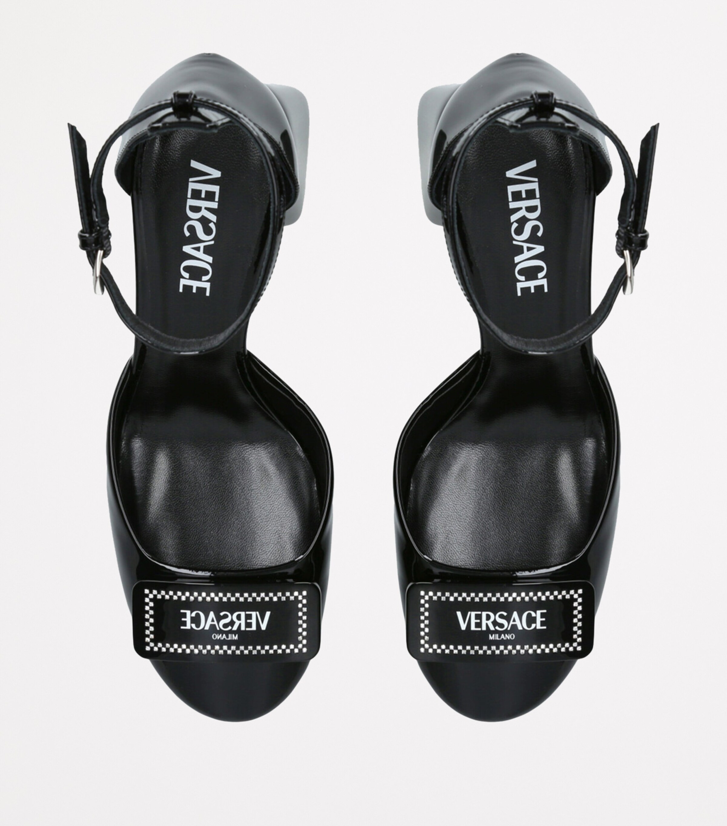 Versace Patent Leather D’Orsay Pumps 70 Black Image 4