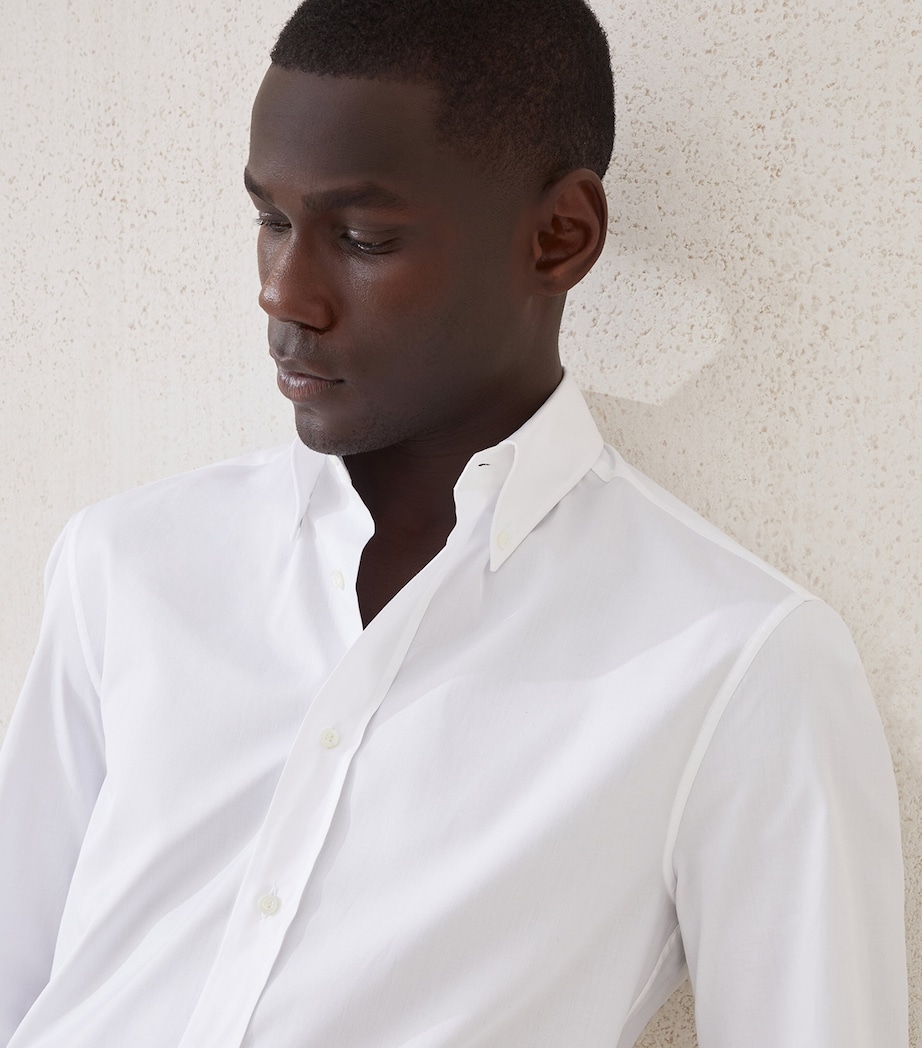 Cotton Twill Button-Down Slim-Fit Shirt C159 Image 6