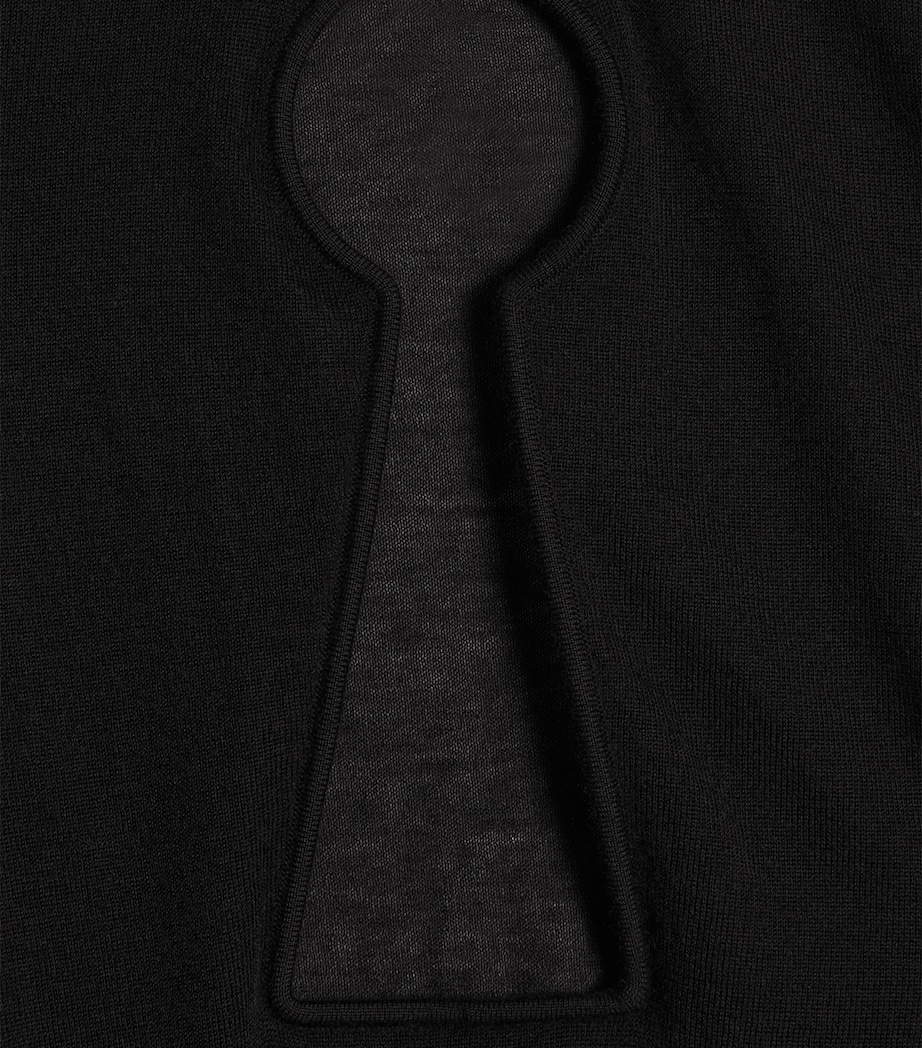 Schiaparelli Womens Cashmere Keyhole Sweater Black Image 6