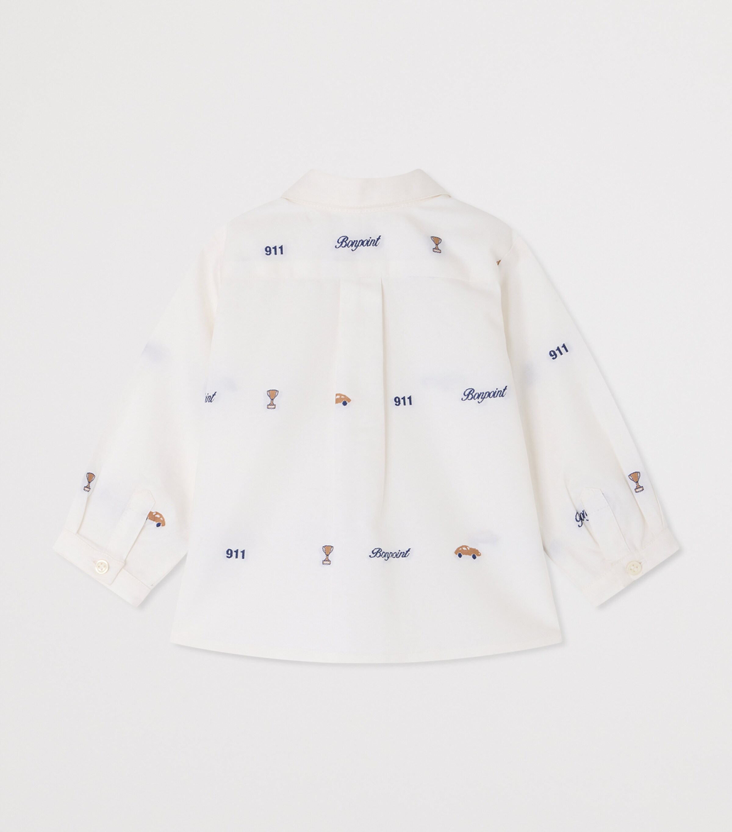 Bonpoint x Porsche Cotton Shirt (6-18 Months) Blanc Naturel Image 2