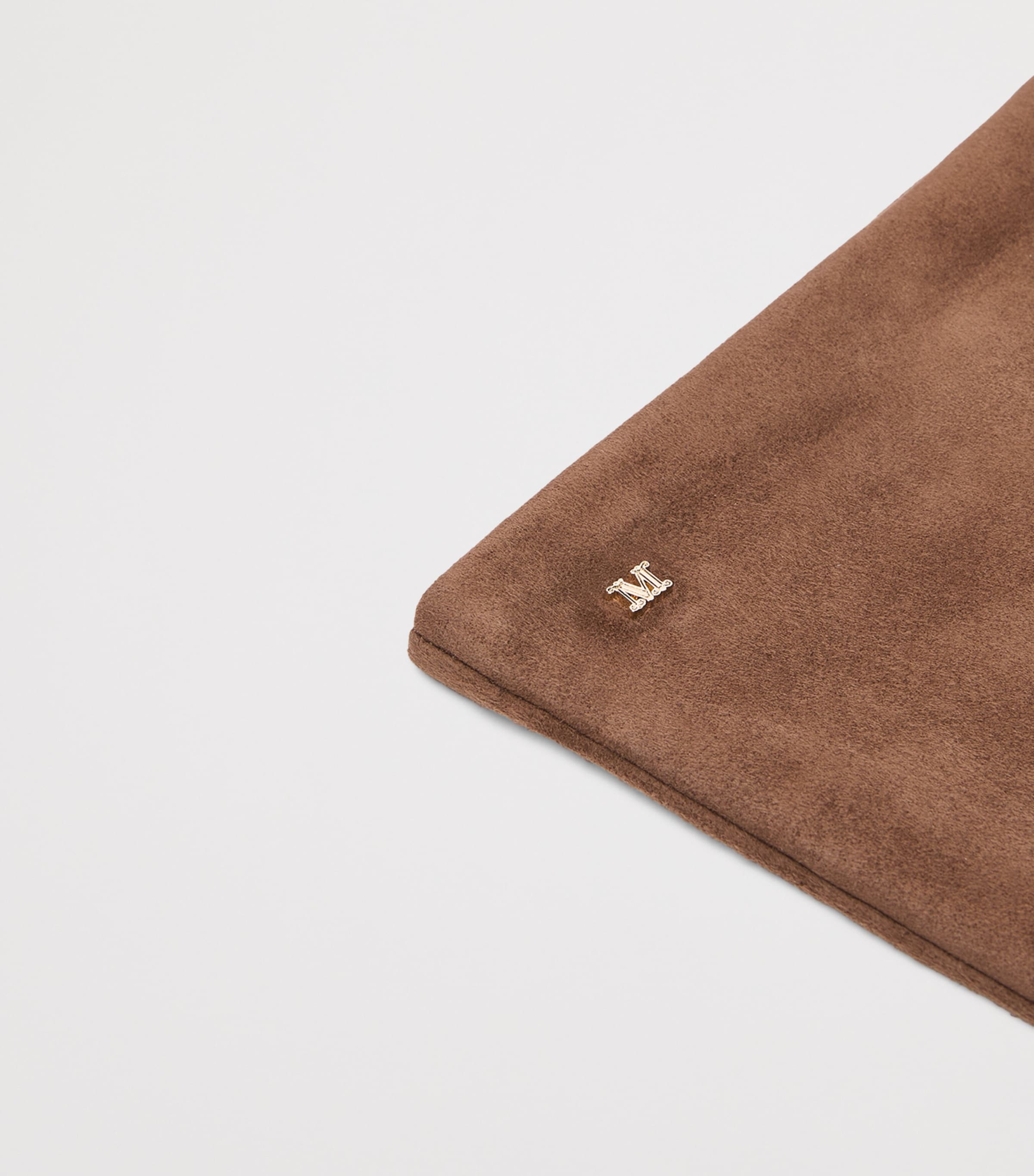 Max Mara Suede Long Gloves Brown Image 4