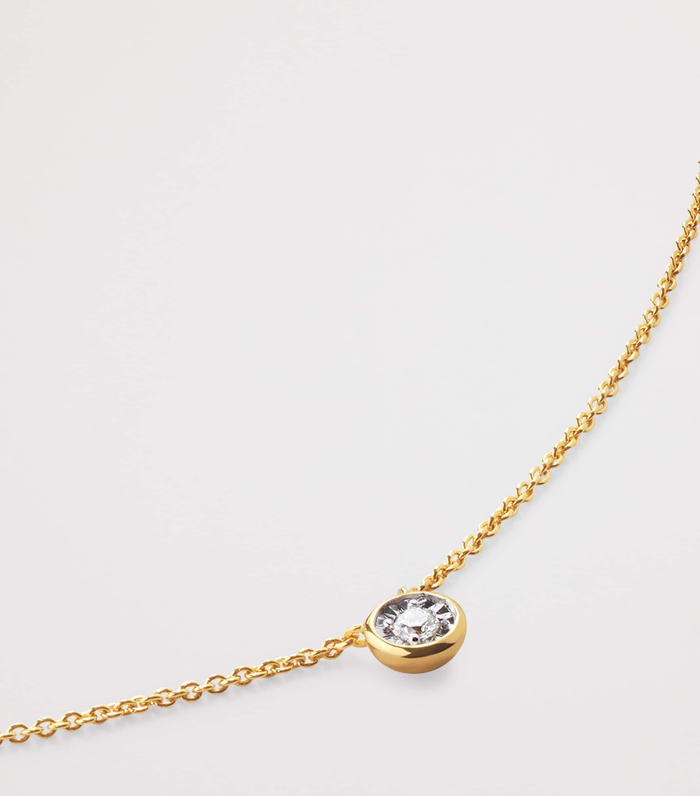Monica Vinader Small Gold Vermeil And Diamond Necklace