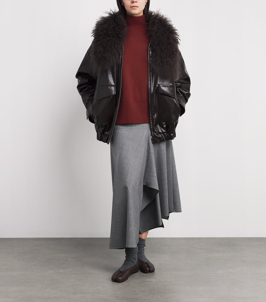 Wool-Cashmere Rollneck Sweater BORDEAUX-939BOR Image 2