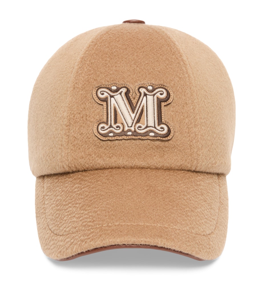 Max Mara Cashmere Monogram Cap Camel Image 1