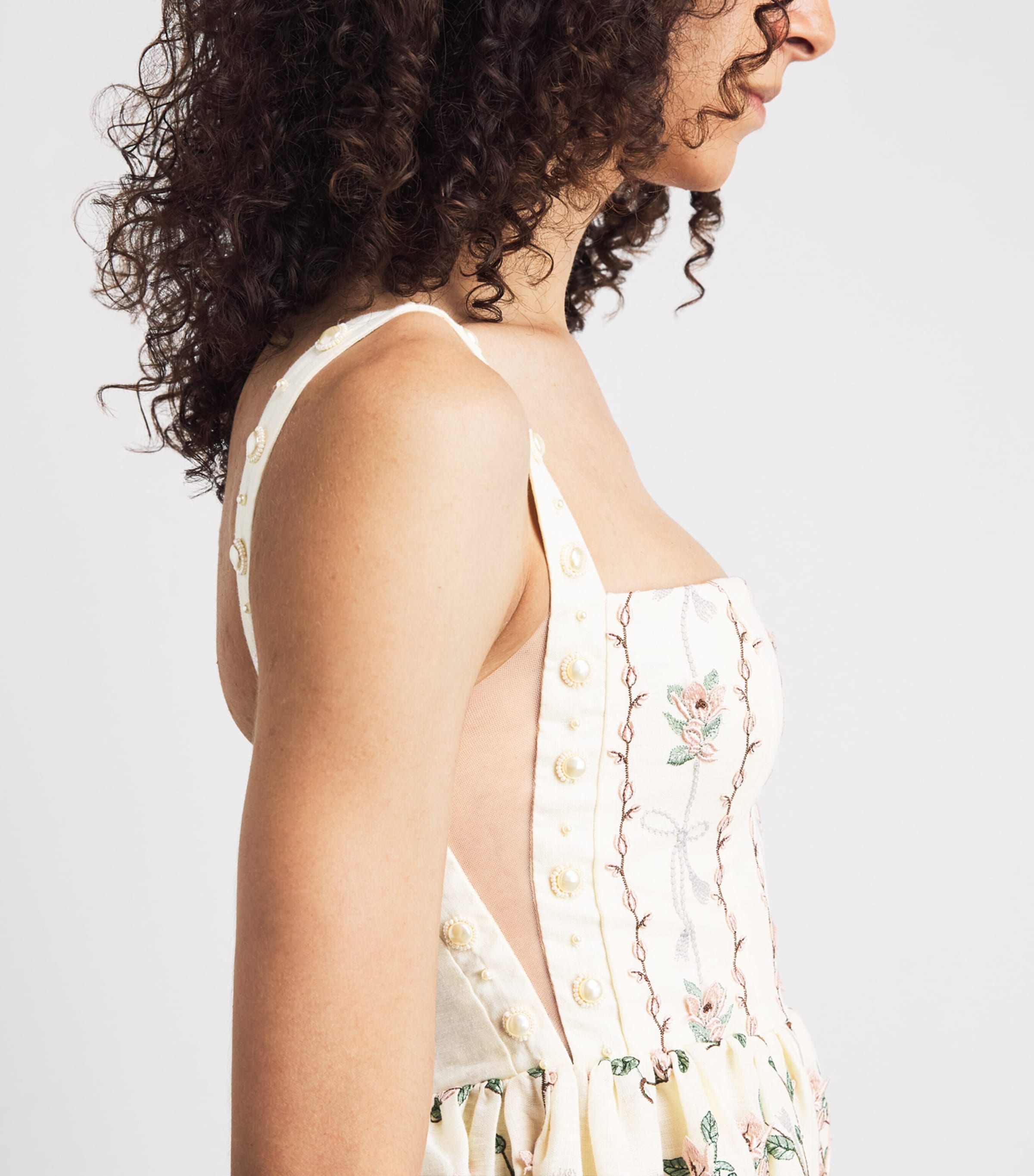 Agua By Agua Bendita Womens Linen Mielero Navegante Mini Dress Image 3