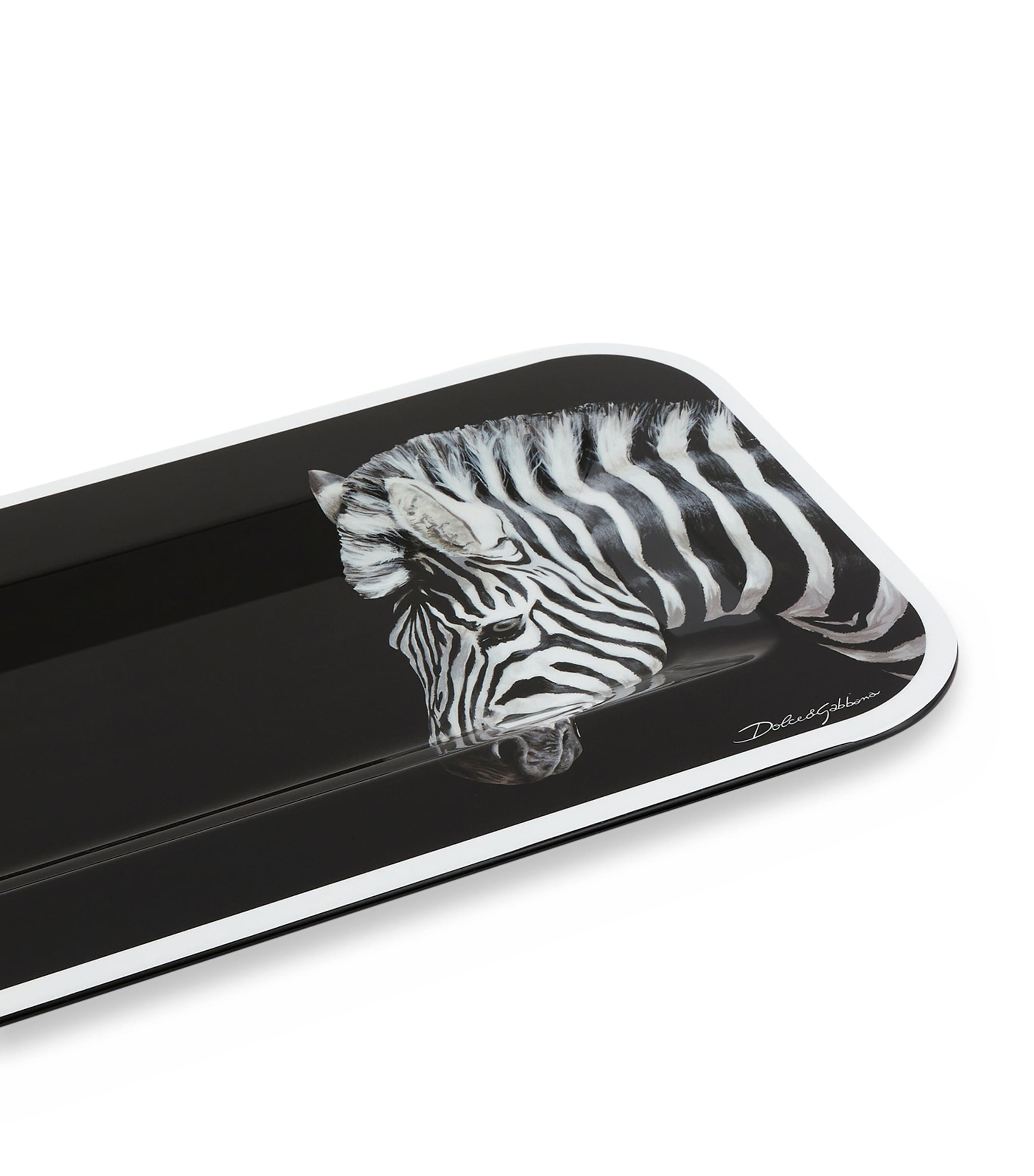 Dolce&Gabbana Casa Wooden Zebra Tray Zebre F Do Ner Image 3