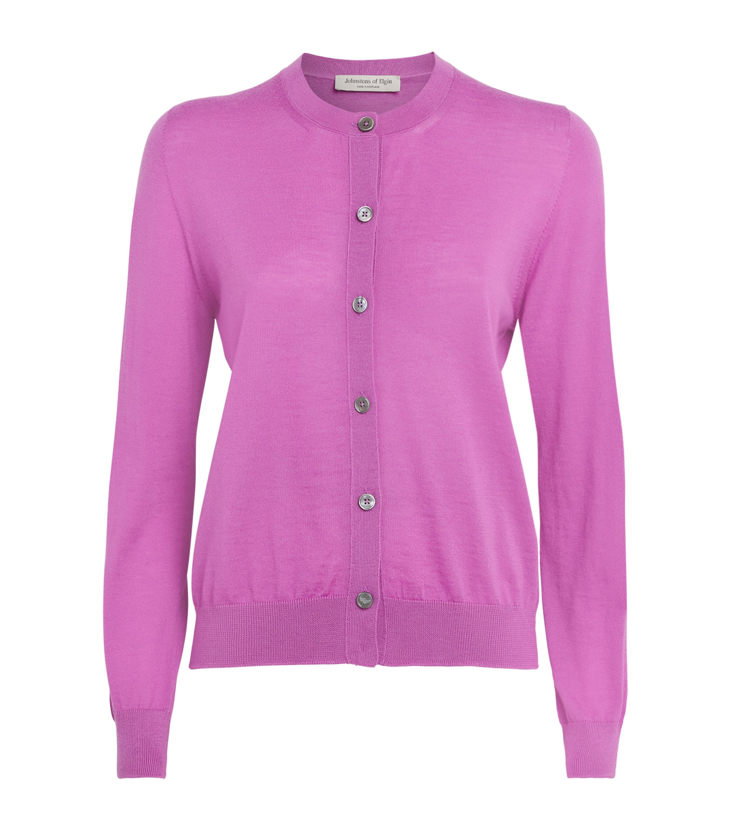 Johnstons Of Elgin Womens Cashmere Honor Cardigan Wild Orchid Image 1