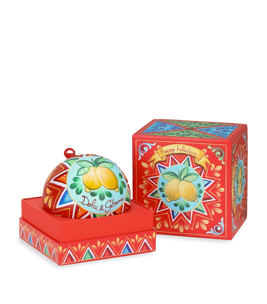 Dolce&Gabbana Casa Hand-Painted Carretto Siciliano Bauble Limoni Image 2