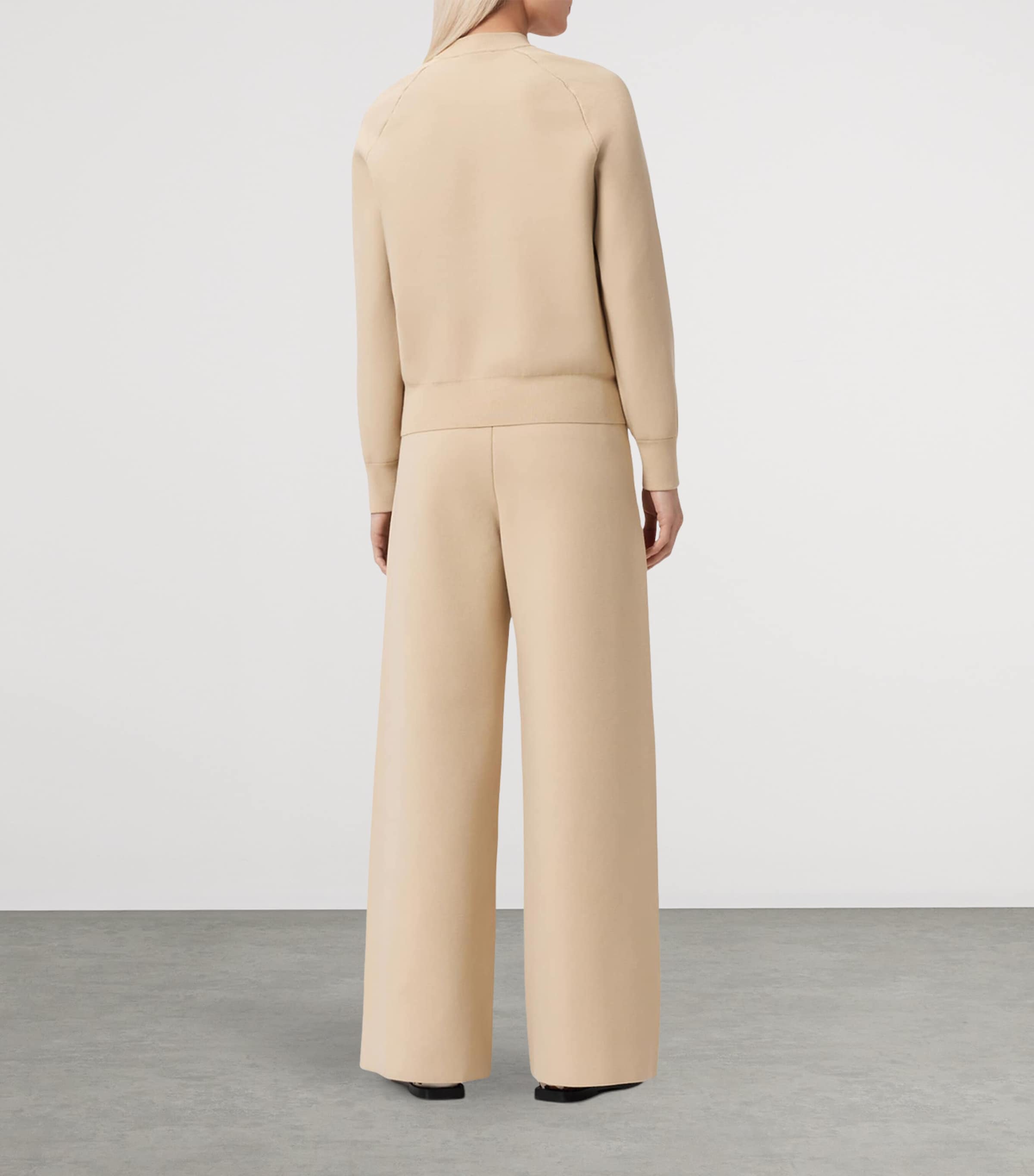 AllSaints Womens Sonny Straight Sweatpants Pebble White Image 6