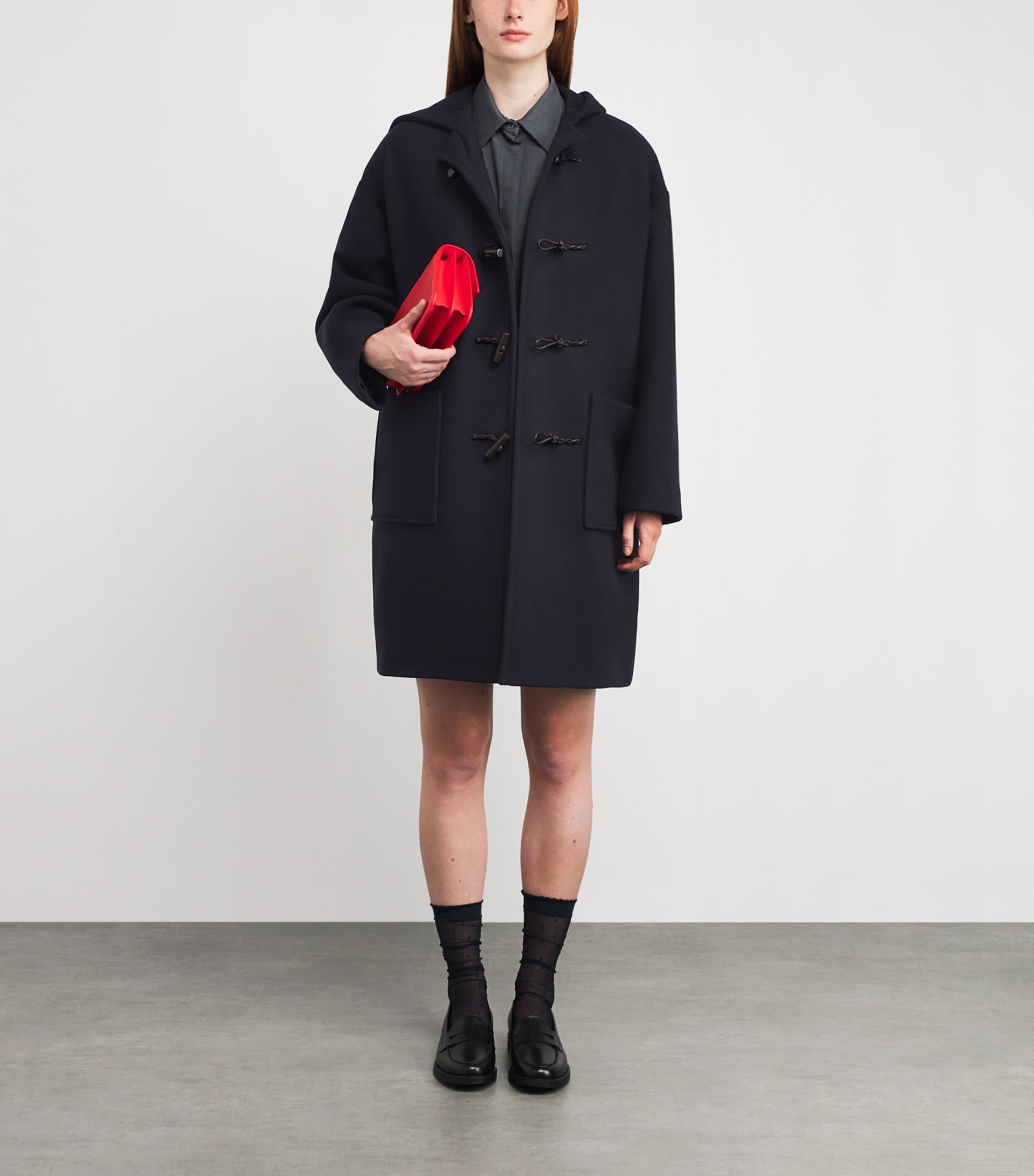 Wool-Blend Duffle Coat NAVY Image 2