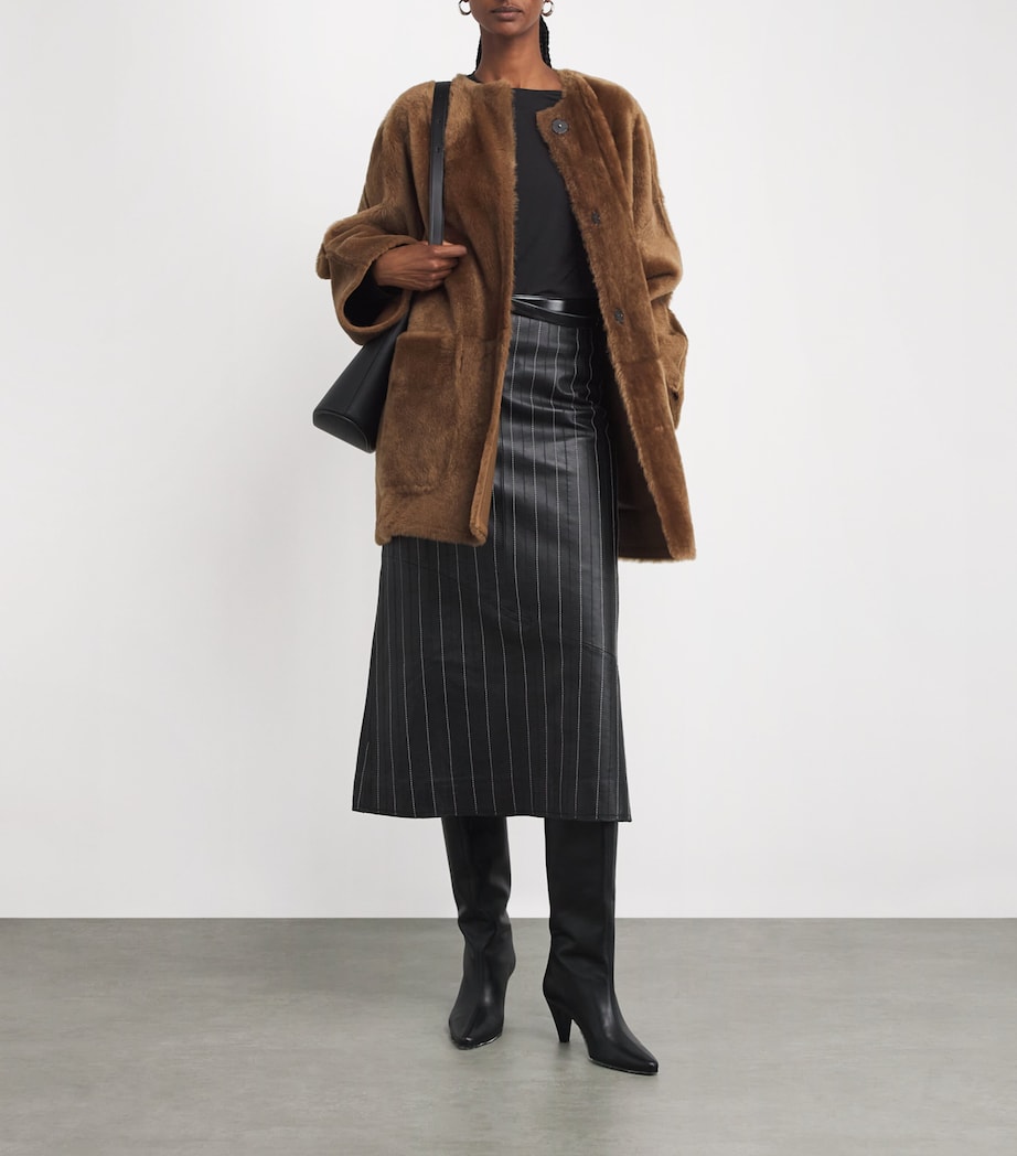 Knitted Crew-Neck Top BLACK Image 2