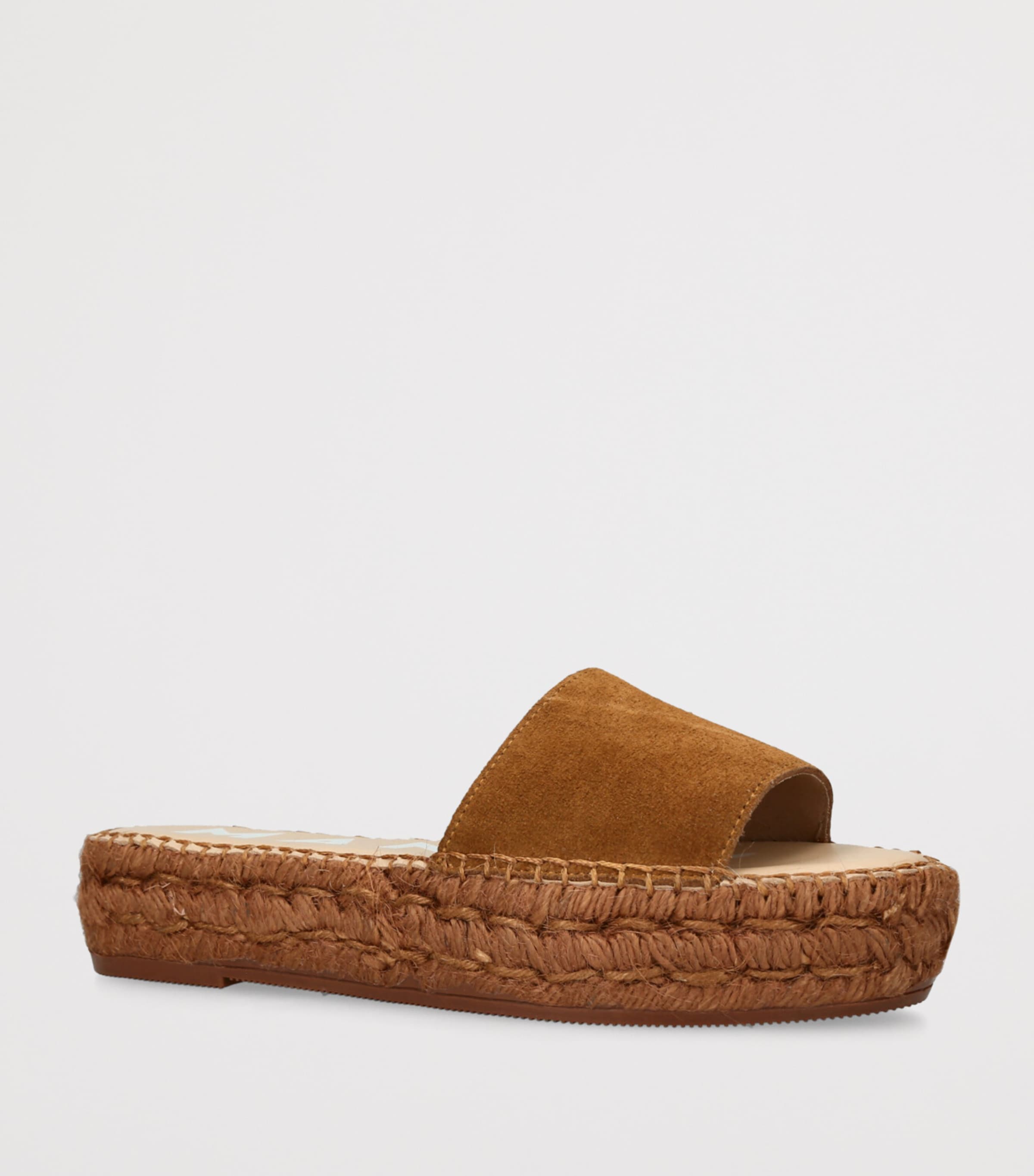 Manebi Suede Sandals Mid Brown Image 3