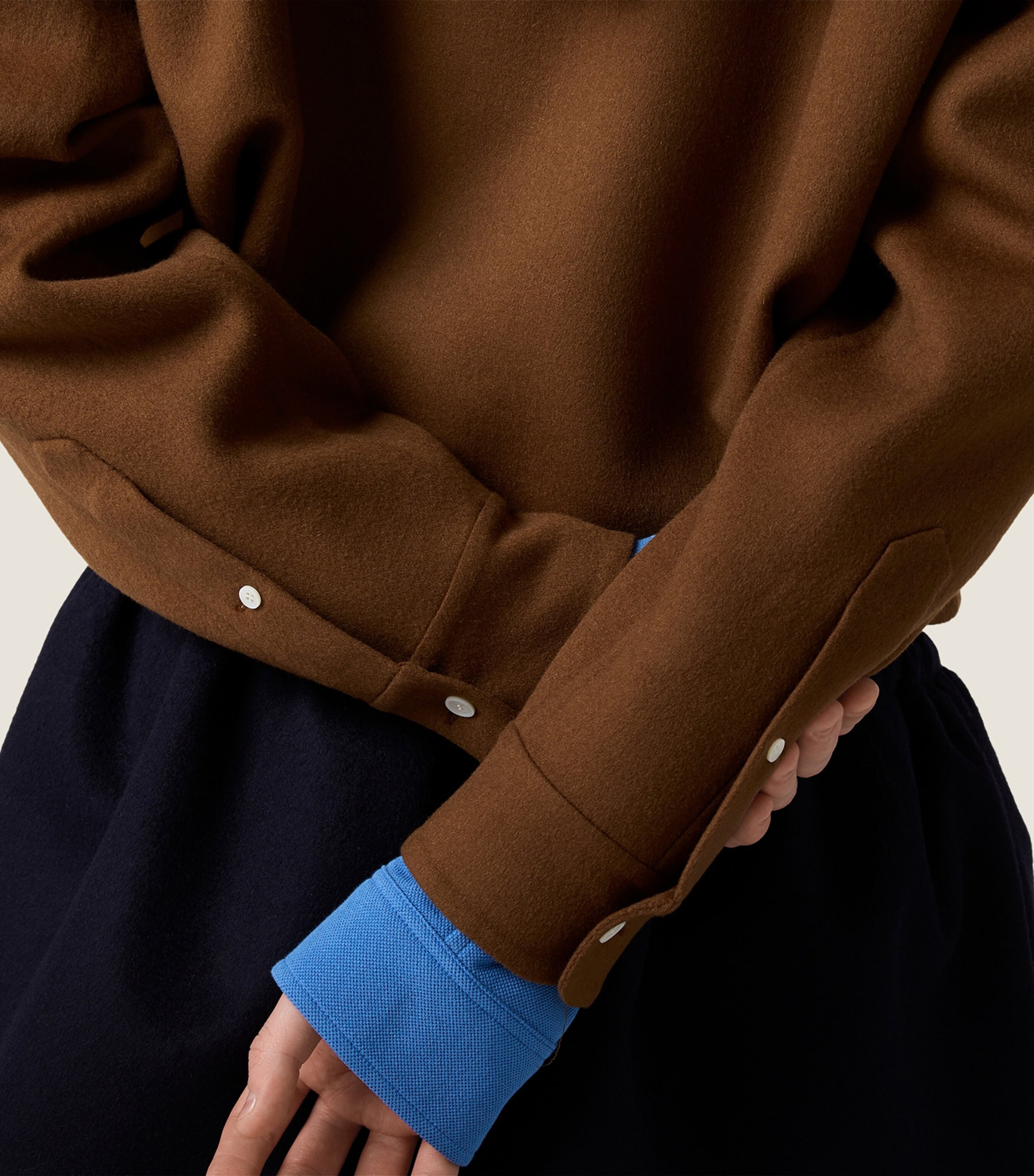 Wool-Cashmere Logo Shirt F0046 Image 4