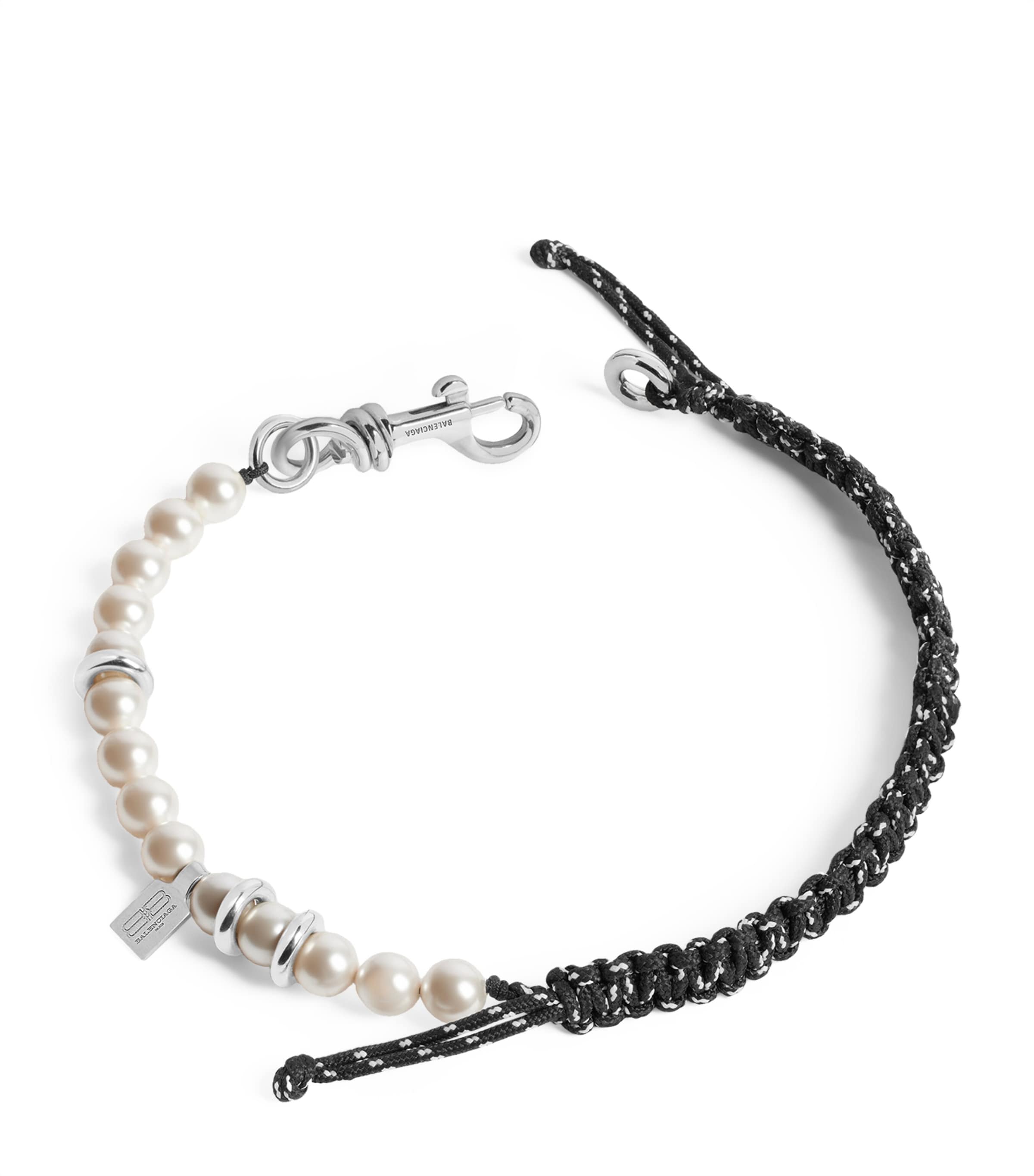 Balenciaga Pearl Malibu Beaded Choker Necklace Image 1