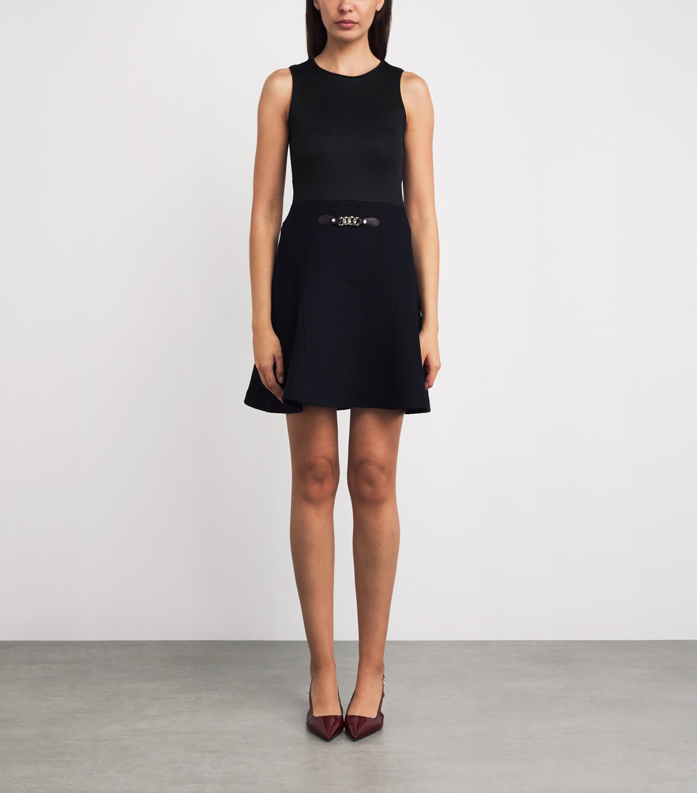 Tweed 2-In-1 Mini Dress NAVY Image 6