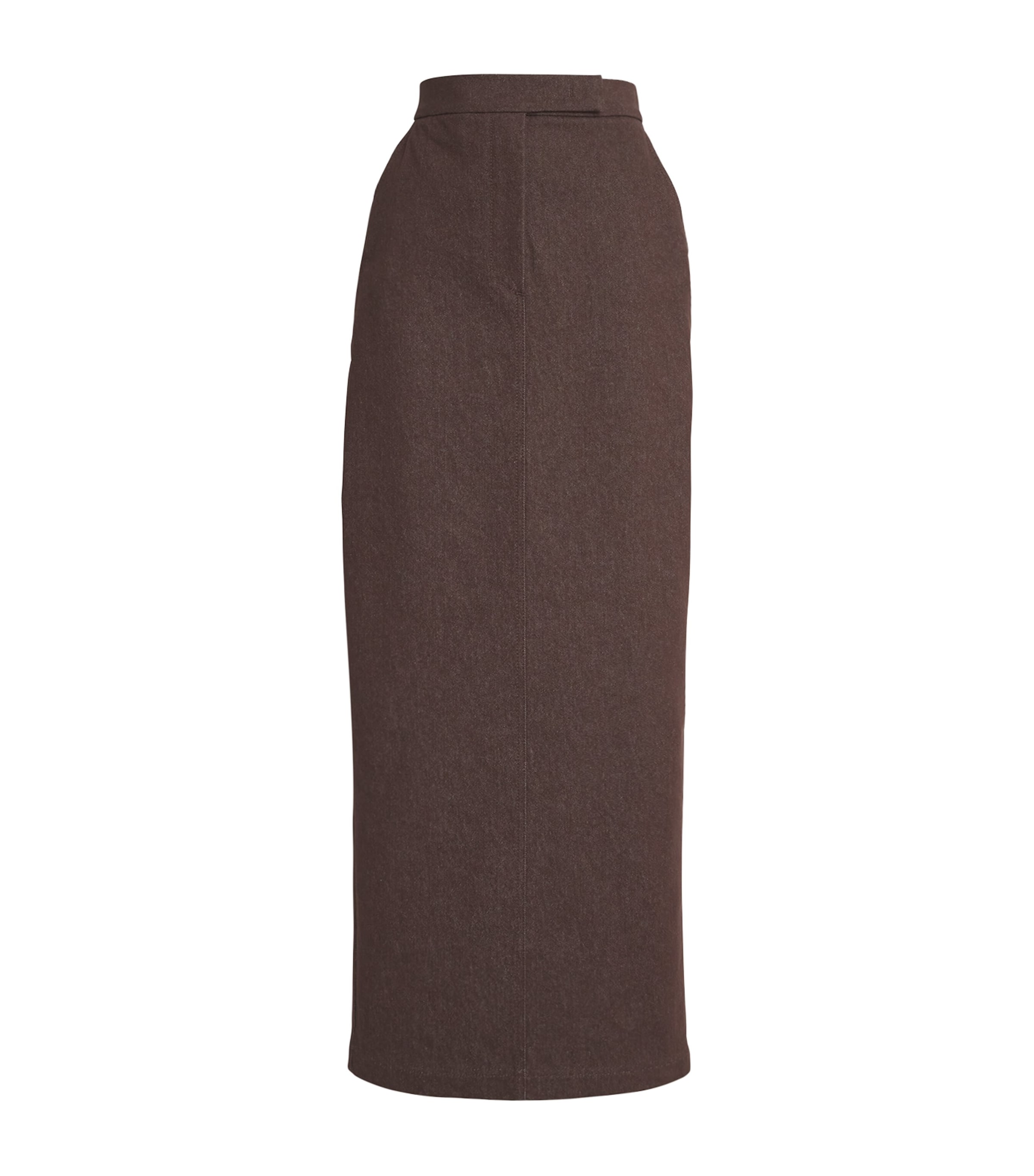 Max Mara Cotton Demi-effect Maxi Skirt In Brown
