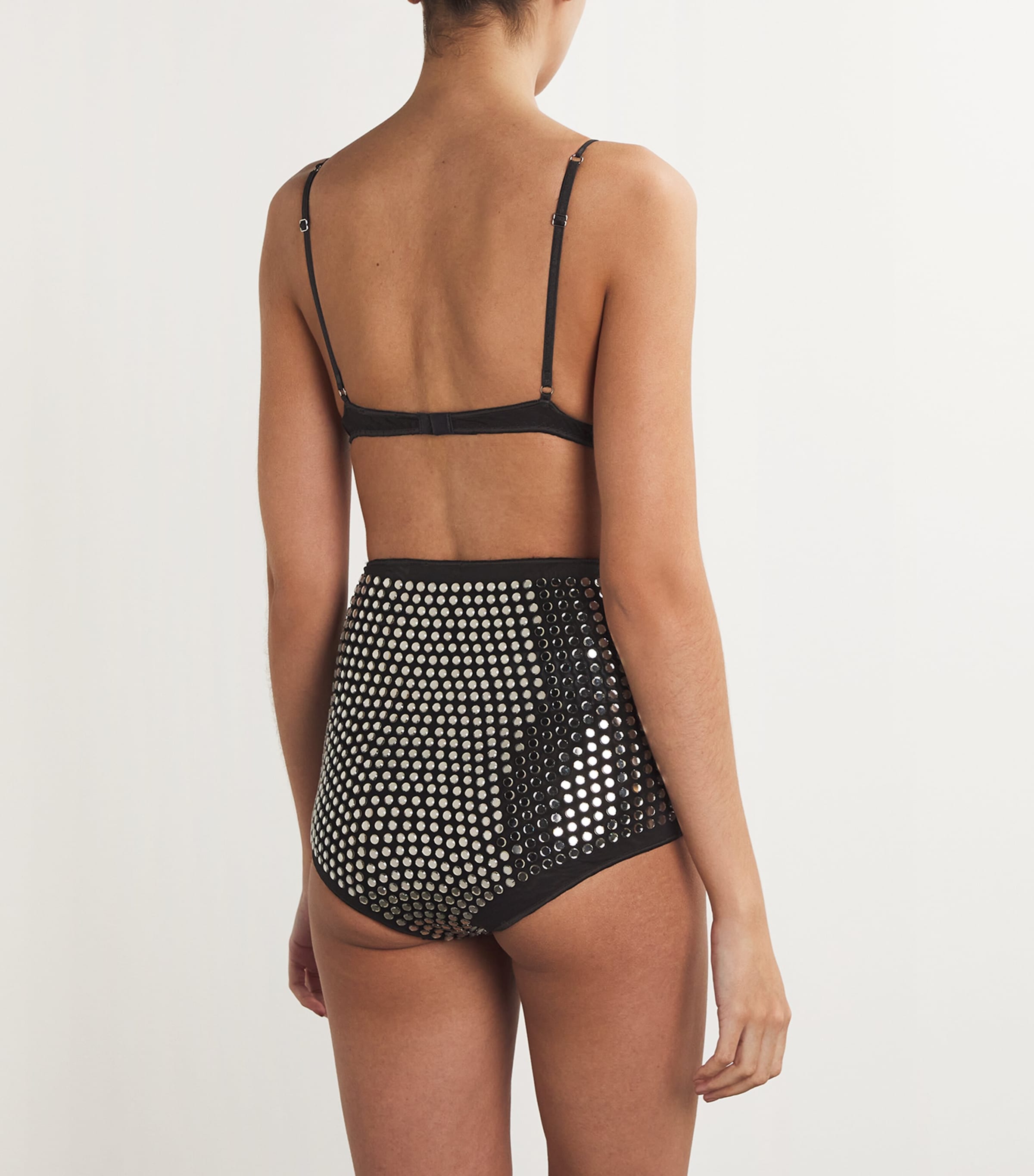 Embellished Triangle Bra BLACK Image 4